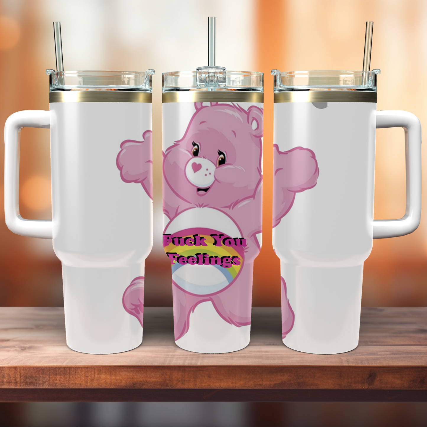 Custom 20oz & 40oz Tumbler, Curse Care Bear Tumbler - MKcreativeprints
