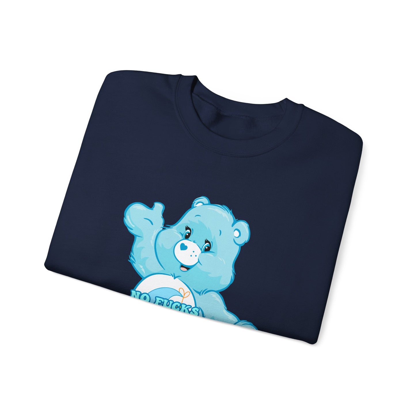 No Fucks to Give Swear Curse Care Bear Unisex Heavy Blend™ Crewneck Sweatshirt - MKcreativeprints