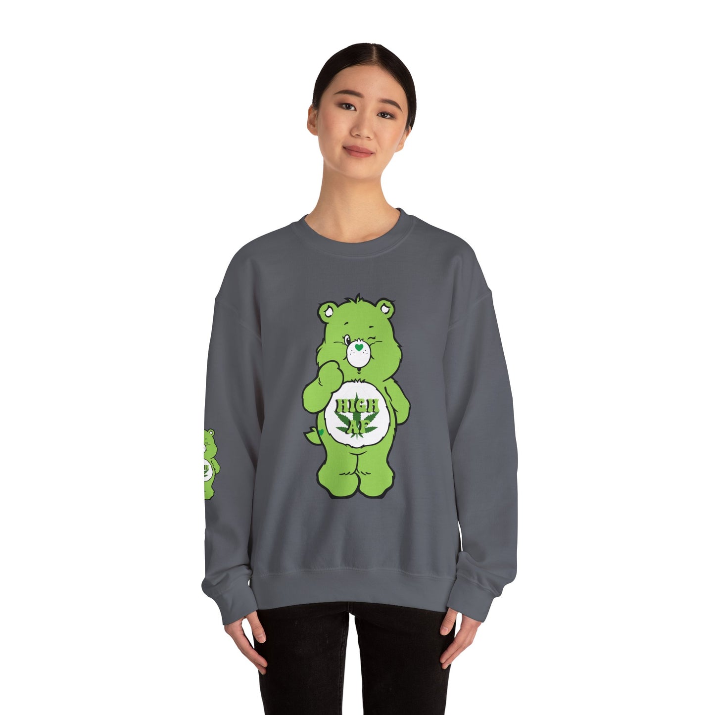 Care Bear High AF Unisex Heavy Blend™ Crewneck Sweatshirt - MKcreativeprints