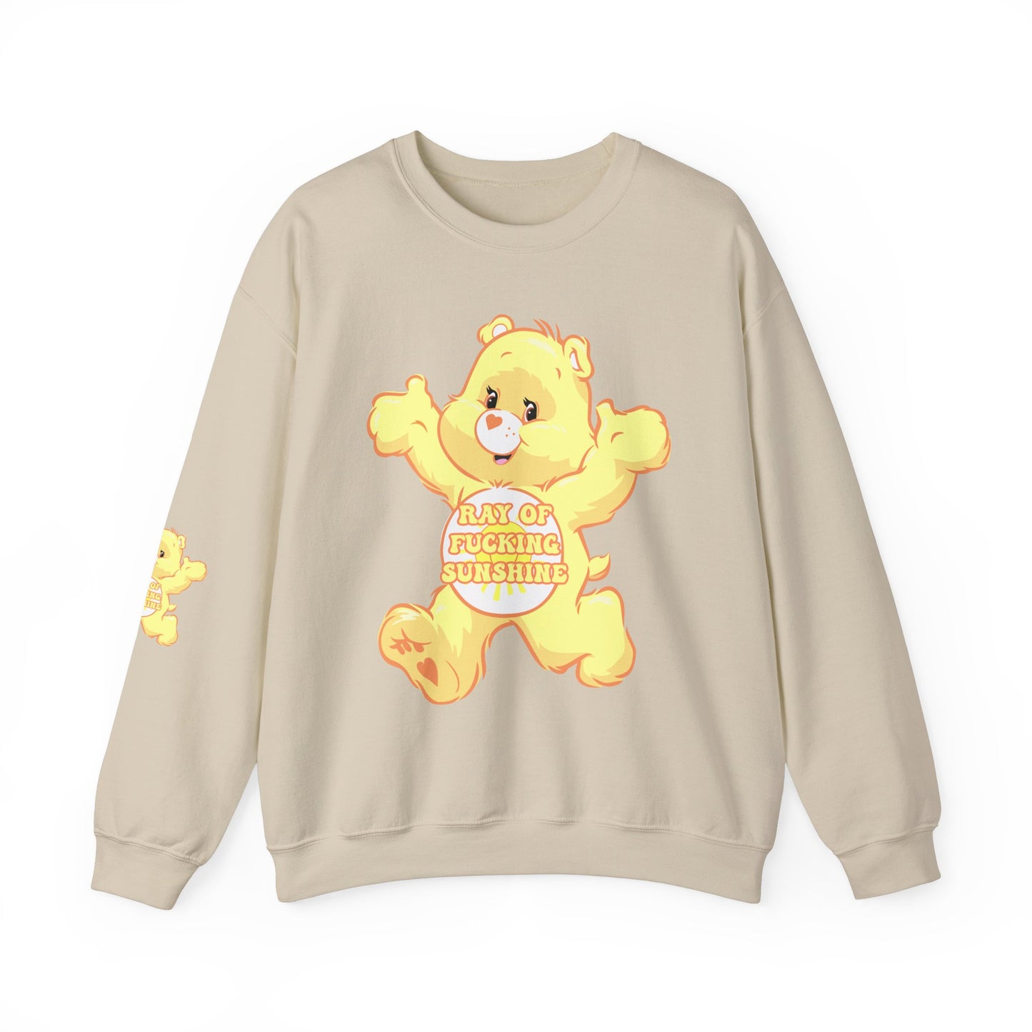 Ray of Fucking Sunshine Curse Swear Care Bear Unisex Heavy Blend™ Crewneck Sweatshirt - MKcreativeprints