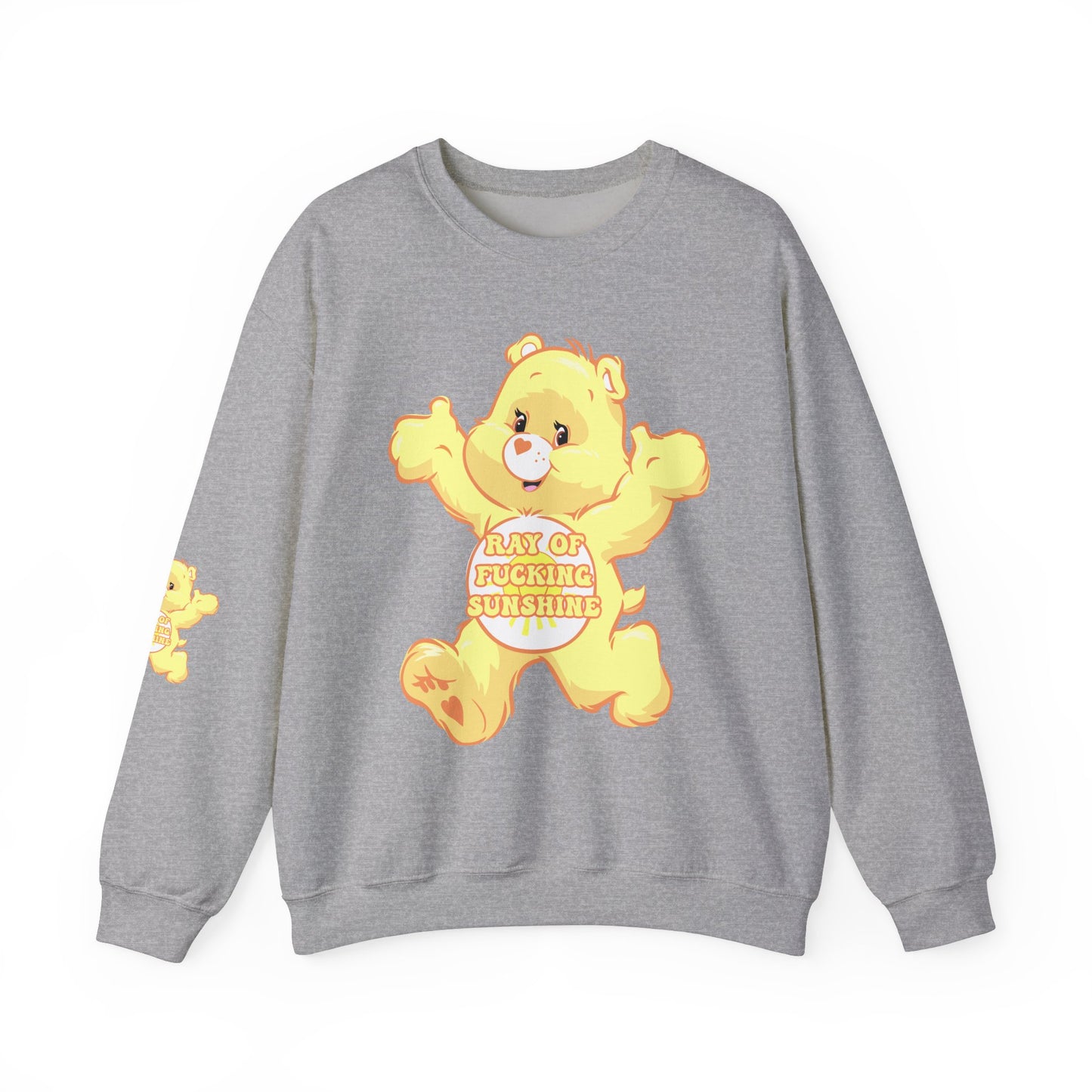 Ray of Fucking Sunshine Curse Swear Care Bear Unisex Heavy Blend™ Crewneck Sweatshirt - MKcreativeprints