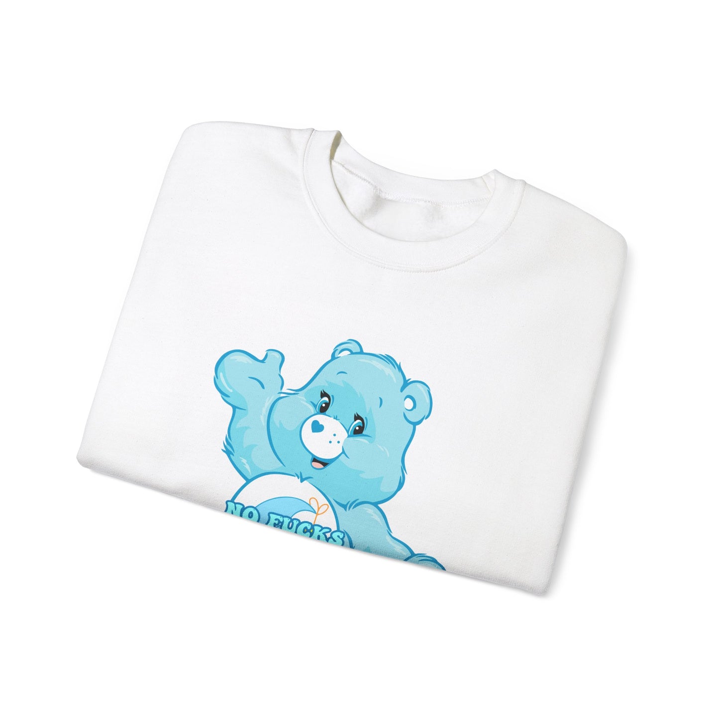 No Fucks to Give Swear Curse Care Bear Unisex Heavy Blend™ Crewneck Sweatshirt - MKcreativeprints