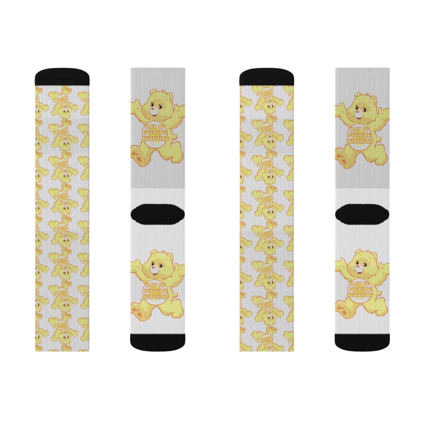 Ray of F@cken Sunshine Sublimation Socks - MKcreativeprints