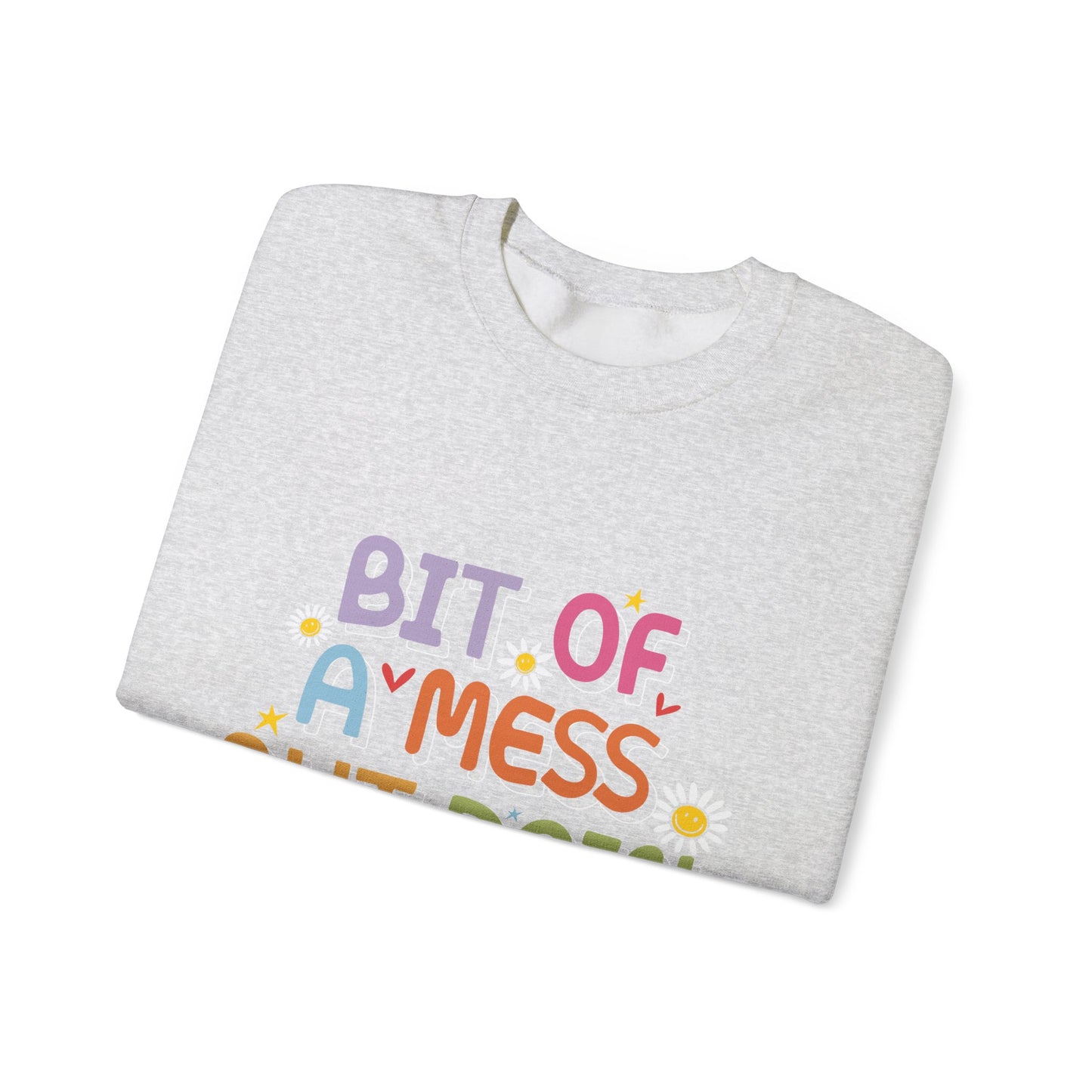 Bit of a Mess but doing my best Unisex Heavy Blend™ Crewneck Sweatshirt - MKcreativeprints