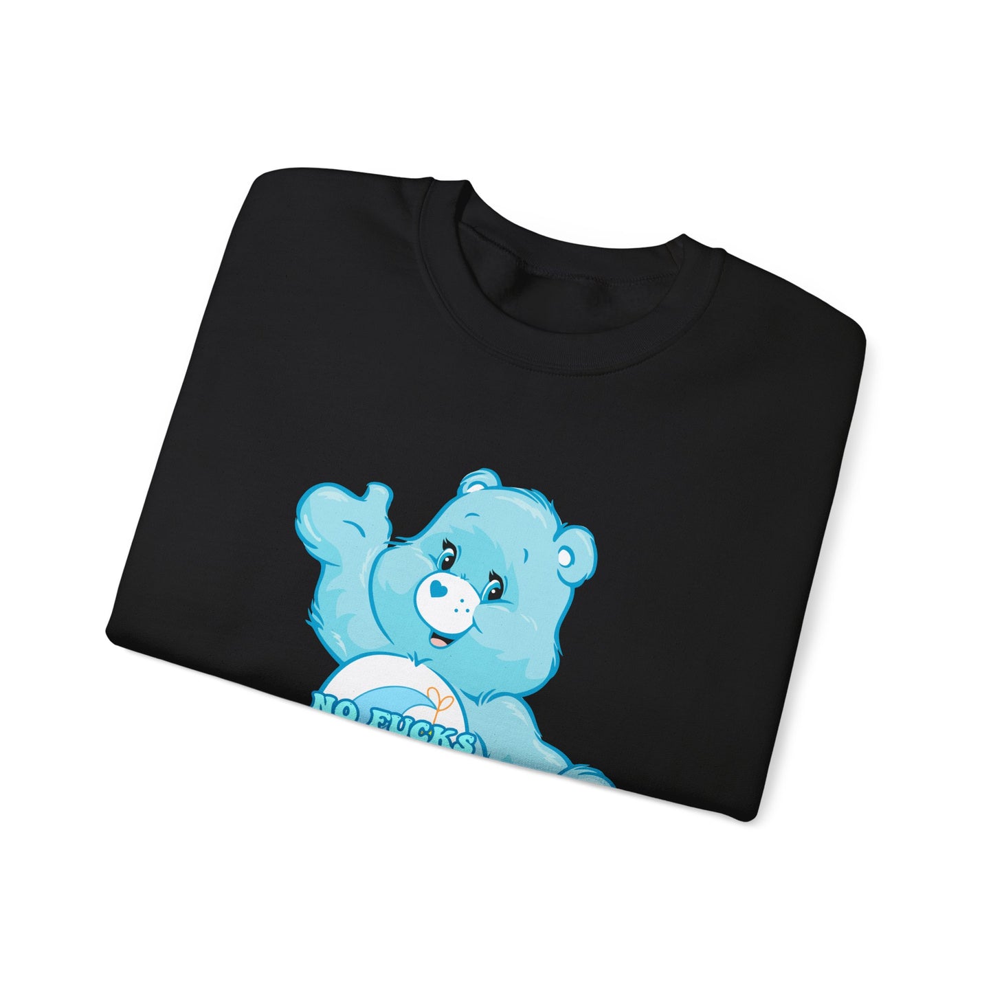 No Fucks to Give Swear Curse Care Bear Unisex Heavy Blend™ Crewneck Sweatshirt - MKcreativeprints