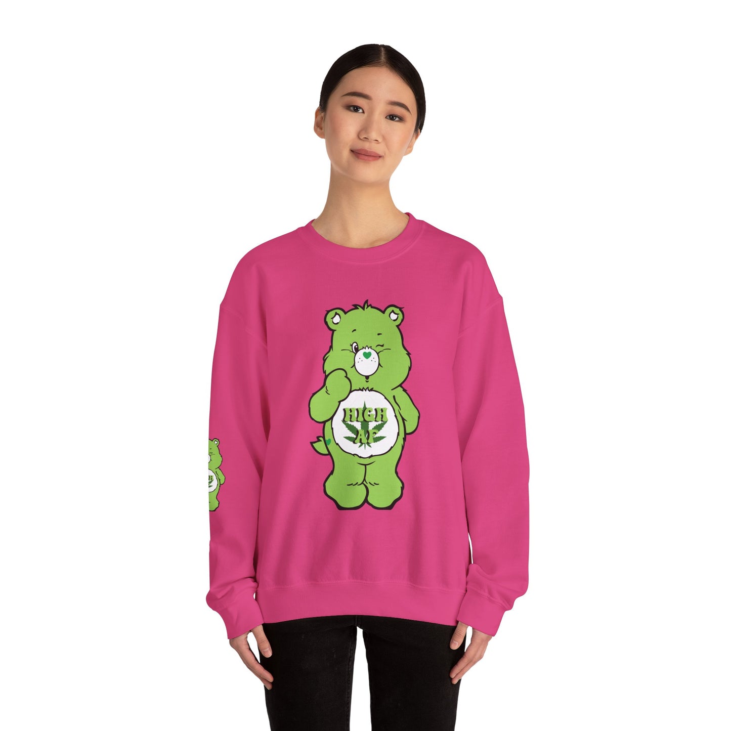 Care Bear High AF Unisex Heavy Blend™ Crewneck Sweatshirt - MKcreativeprints