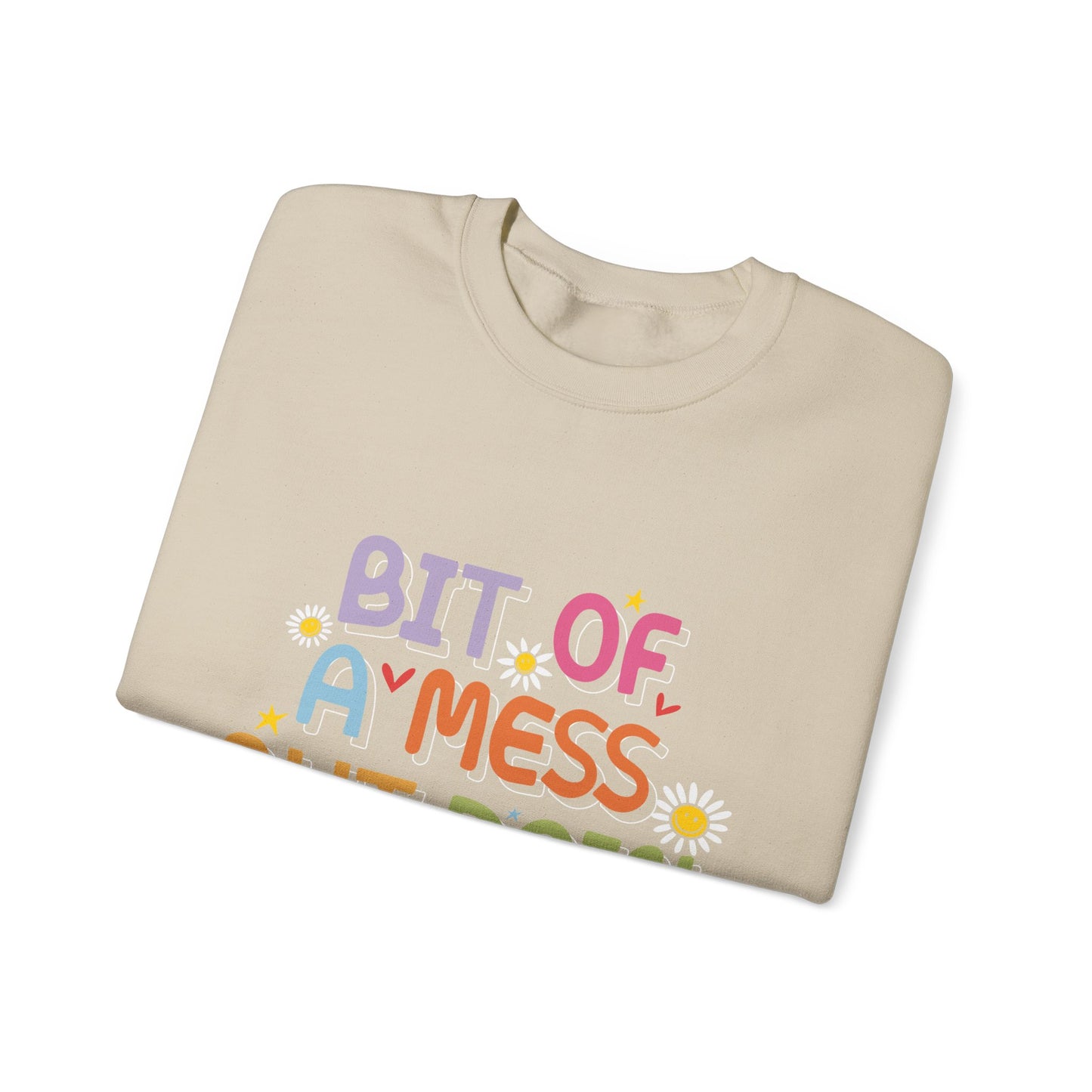 Bit of a Mess but doing my best Unisex Heavy Blend™ Crewneck Sweatshirt - MKcreativeprints
