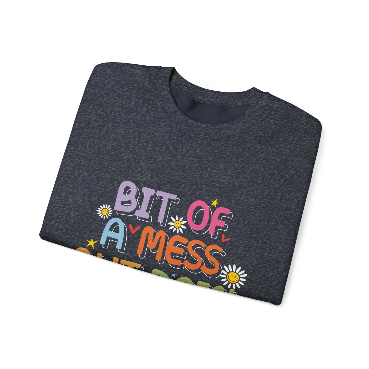 Bit of a Mess but doing my best Unisex Heavy Blend™ Crewneck Sweatshirt - MKcreativeprints