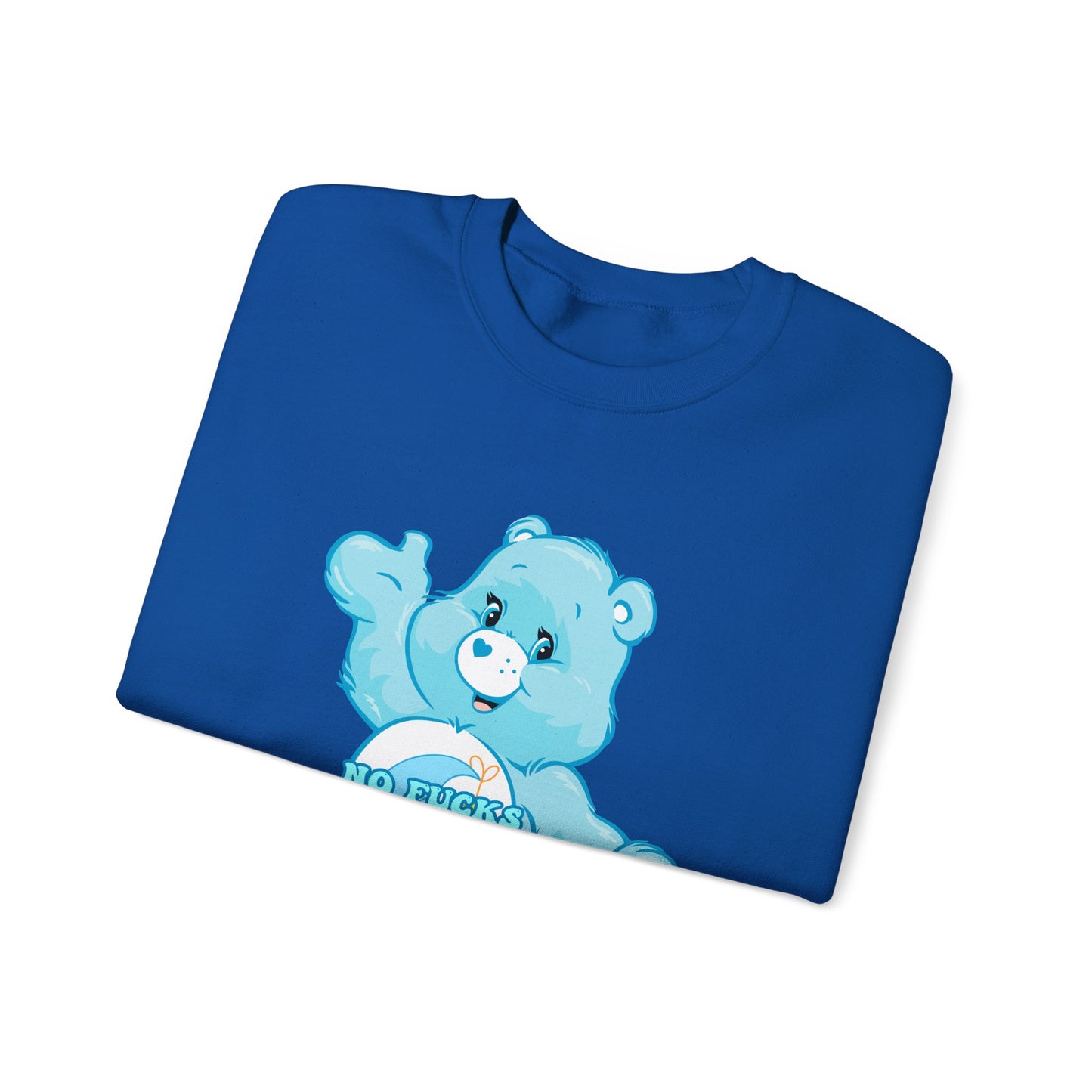 No Fucks to Give Swear Curse Care Bear Unisex Heavy Blend™ Crewneck Sweatshirt - MKcreativeprints