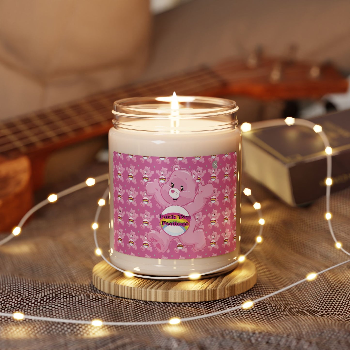 F You Feelings Curse Care Bear Scented Soy Candle, 9oz - MKcreativeprints