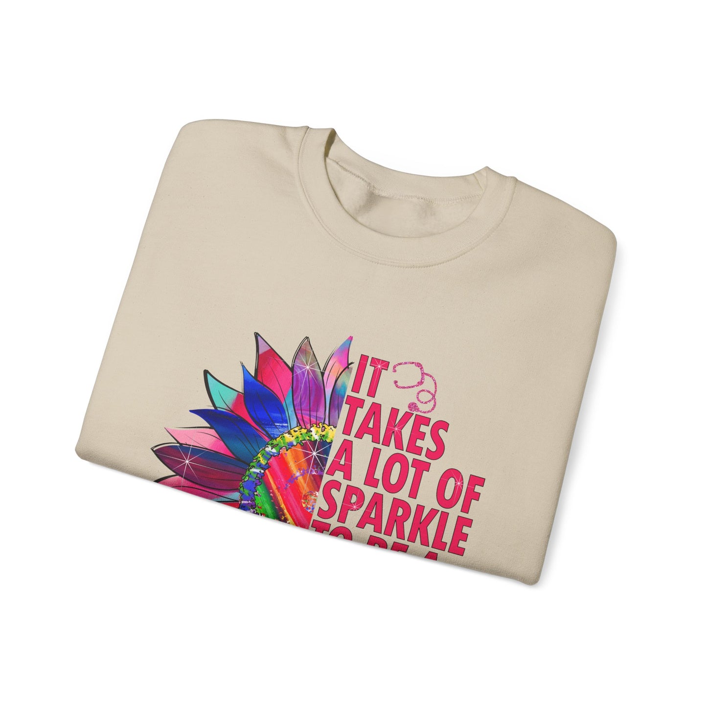 Personalized Sparkle Pediatric Nurse Sweatshirt with Custom Name - MKcreativeprints