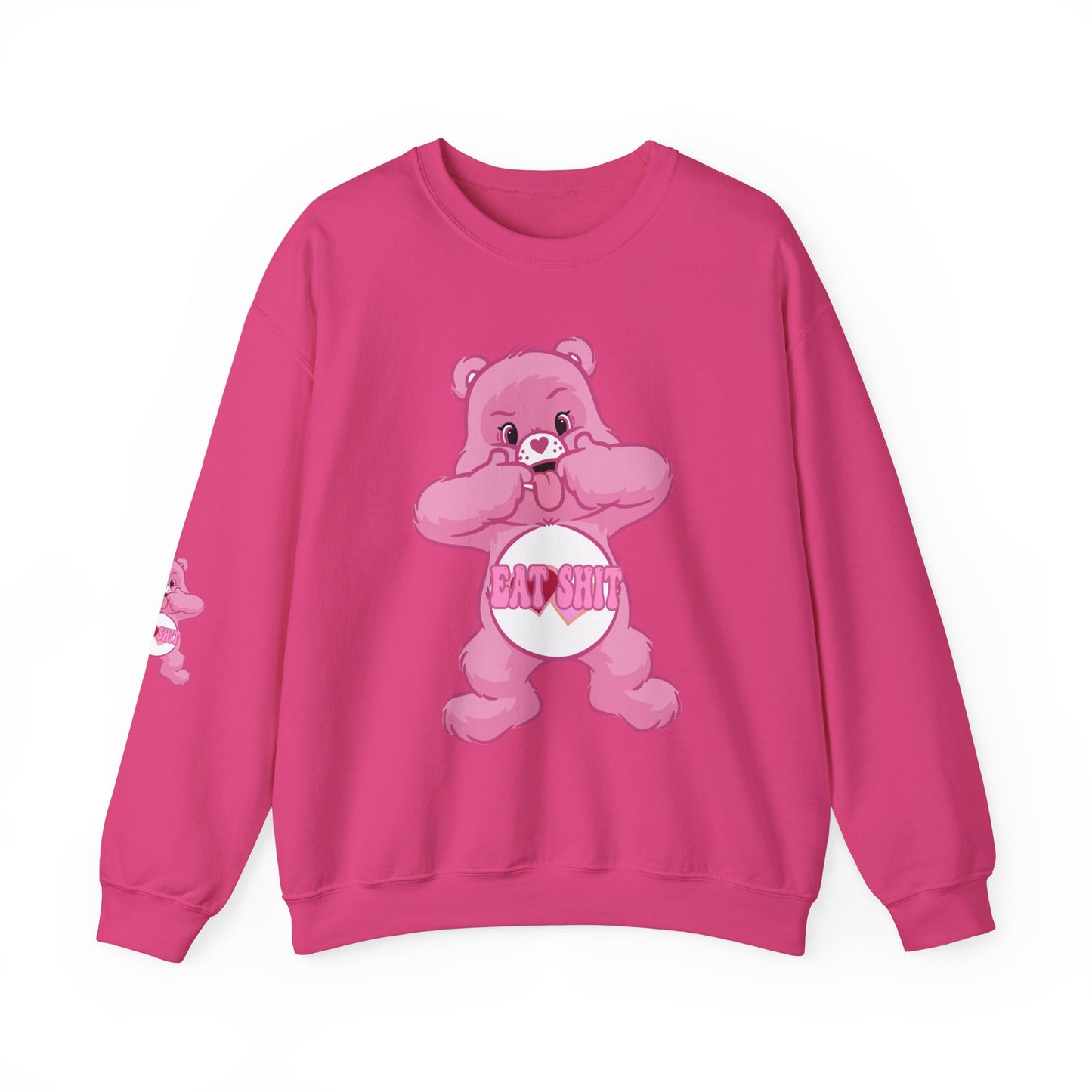 Eat Shit Curse Care Bear Unisex Heavy Blend™ Crewneck Sweatshirt - MKcreativeprints