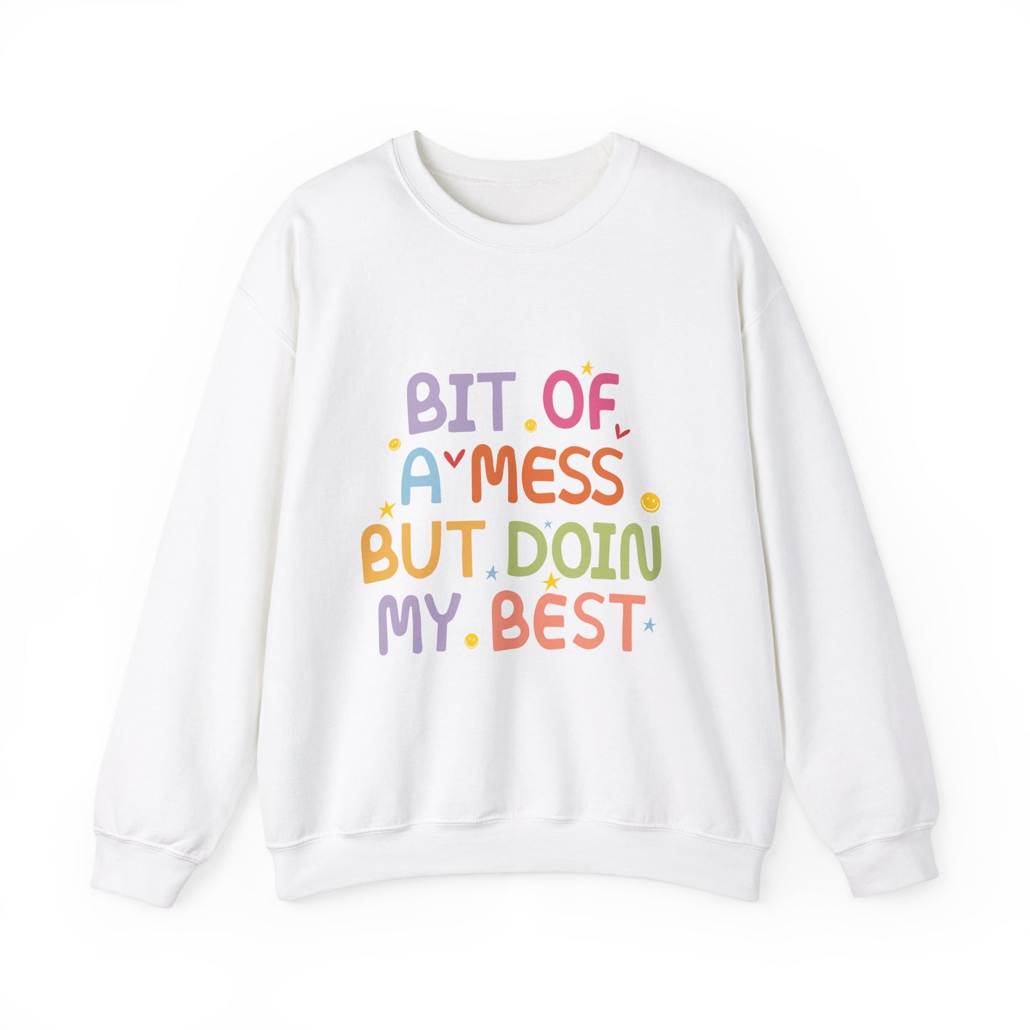 Bit of a Mess but doing my best Unisex Heavy Blend™ Crewneck Sweatshirt - MKcreativeprints
