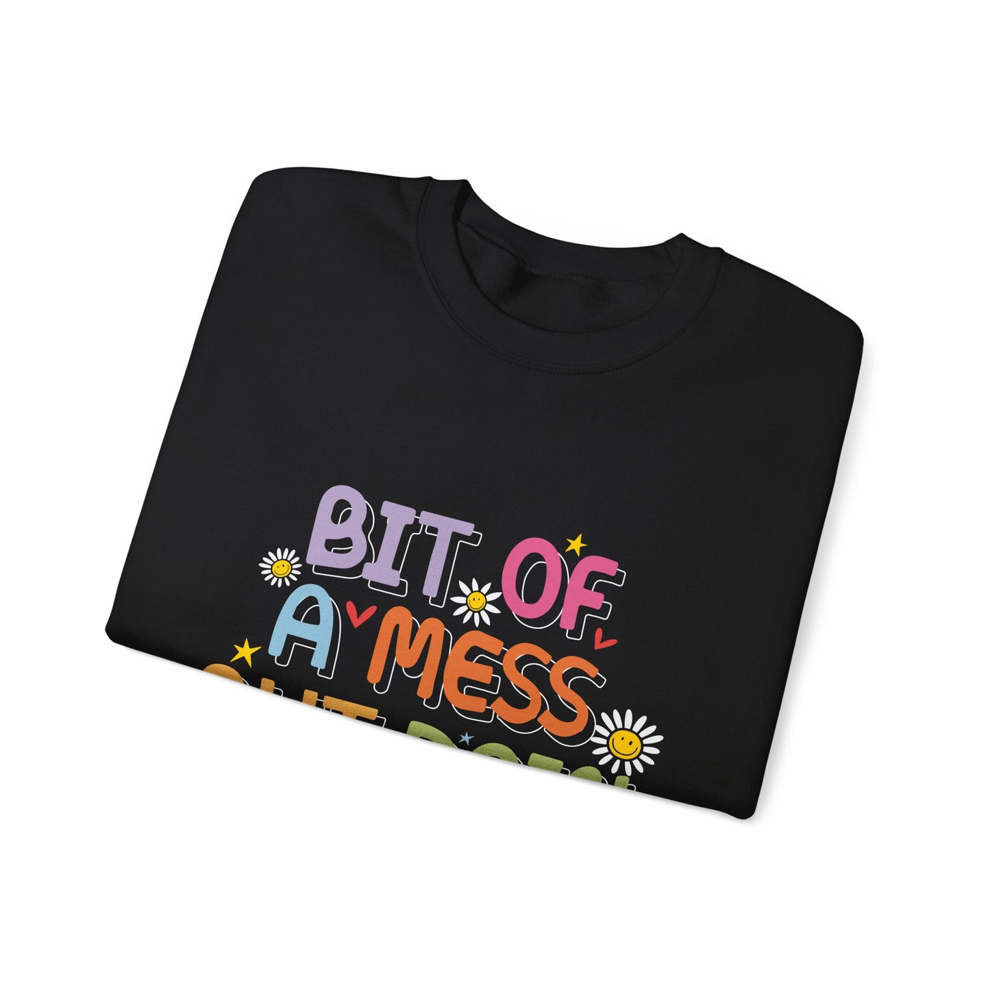 Bit of a Mess but doing my best Unisex Heavy Blend™ Crewneck Sweatshirt - MKcreativeprints