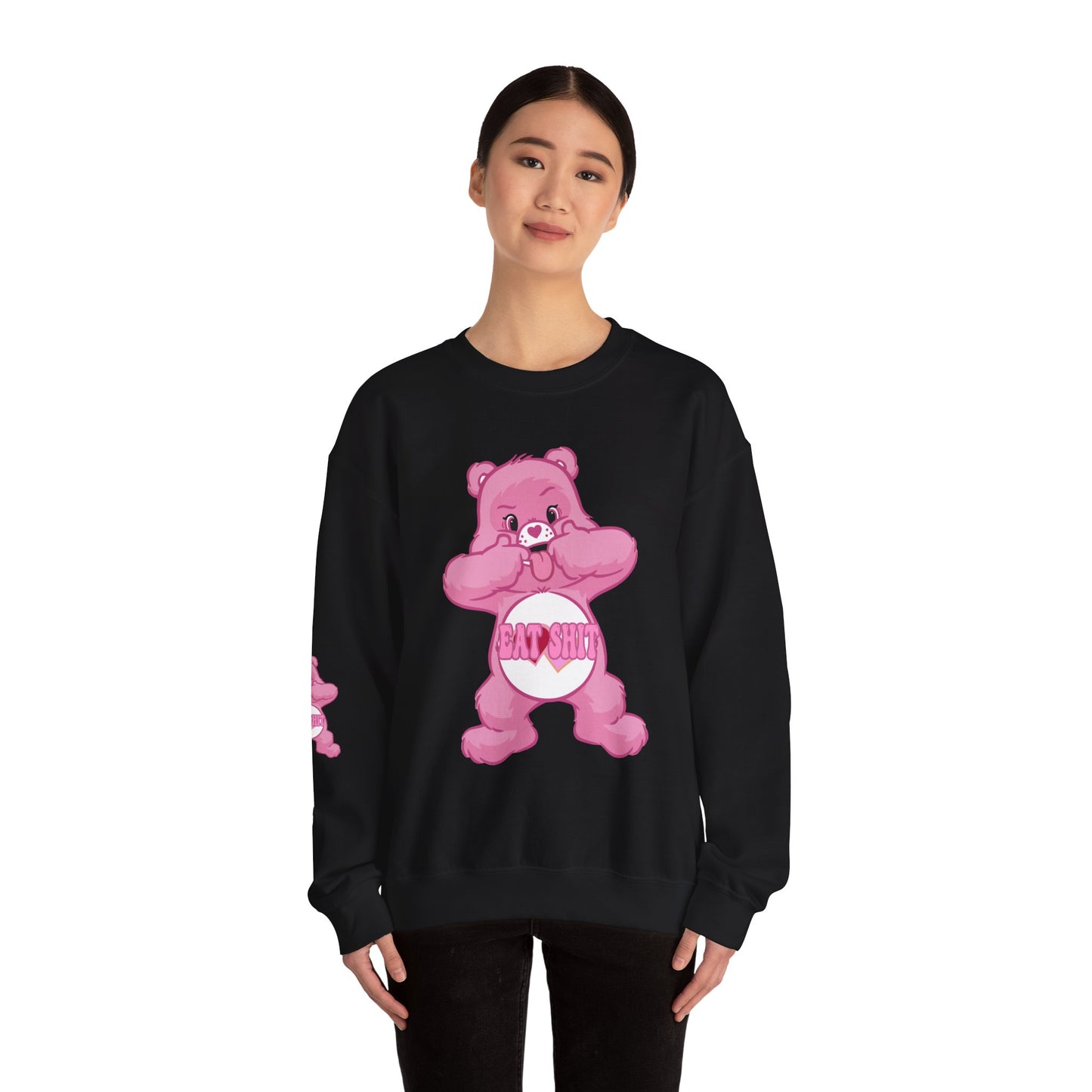 Eat Shit Curse Care Bear Unisex Heavy Blend™ Crewneck Sweatshirt - MKcreativeprints