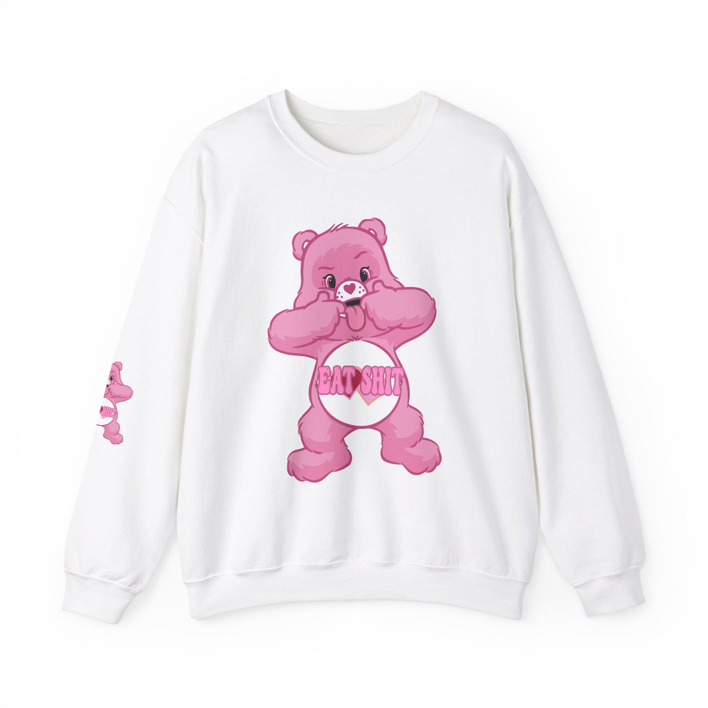 Eat Shit Curse Care Bear Unisex Heavy Blend™ Crewneck Sweatshirt - MKcreativeprints
