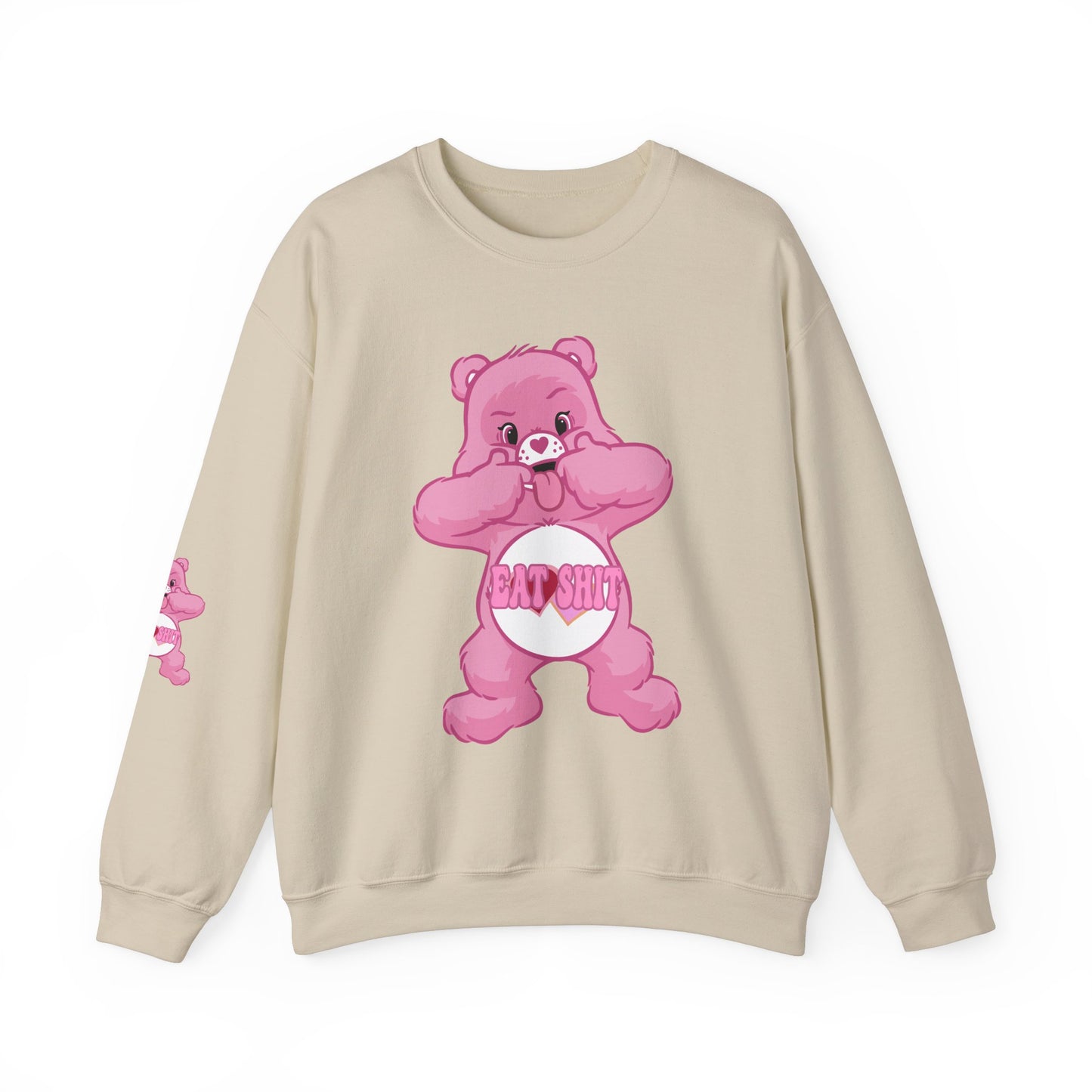 Eat Shit Curse Care Bear Unisex Heavy Blend™ Crewneck Sweatshirt - MKcreativeprints