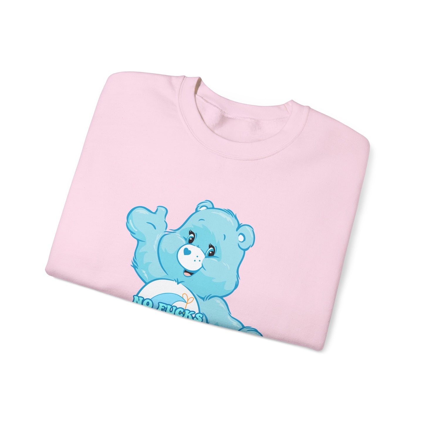 No Fucks to Give Swear Curse Care Bear Unisex Heavy Blend™ Crewneck Sweatshirt - MKcreativeprints