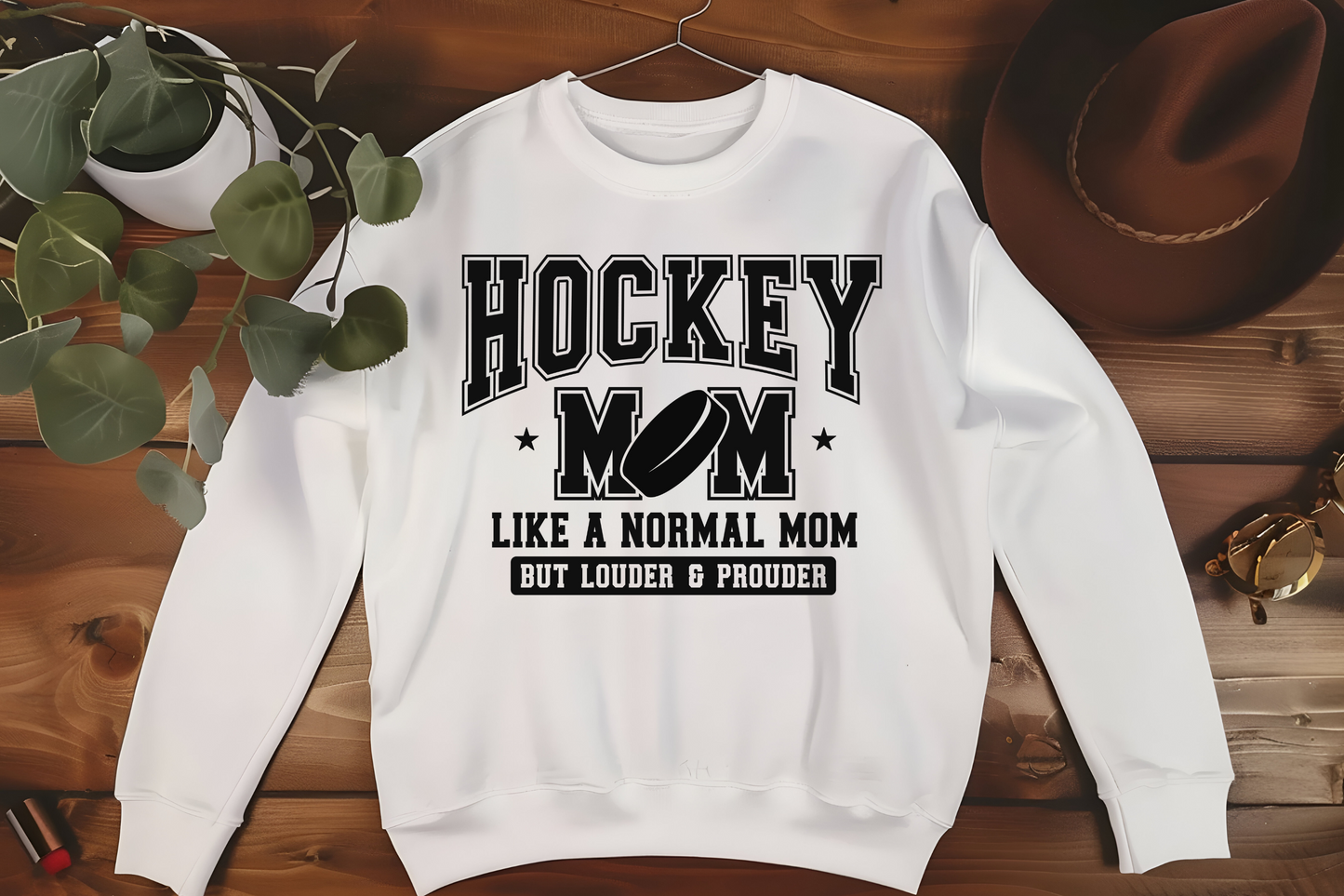Hockey Mom Loud & Proud Crewneck - MKcreativeprints