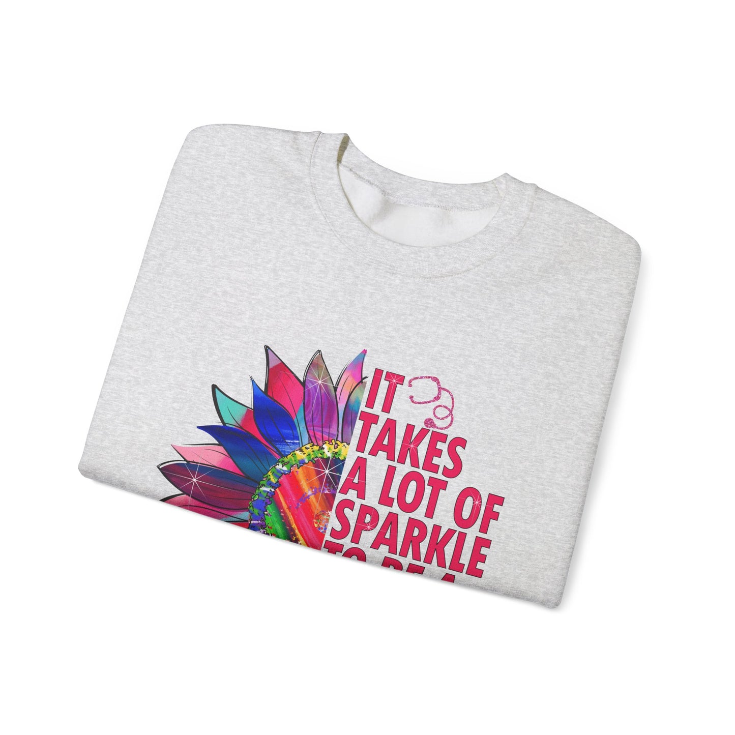 Personalized Sparkle Pediatric Nurse Sweatshirt with Custom Name - MKcreativeprints