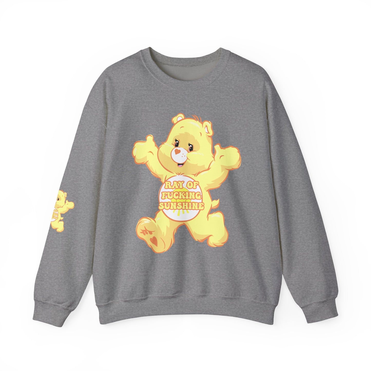 Ray of Fucking Sunshine Curse Swear Care Bear Unisex Heavy Blend™ Crewneck Sweatshirt - MKcreativeprints