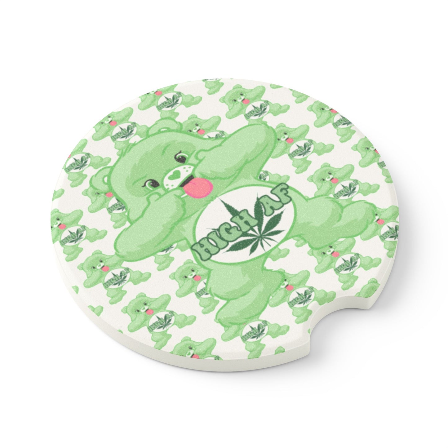 High AF Custom Bear Soapstone Car Coaster - MKcreativeprints