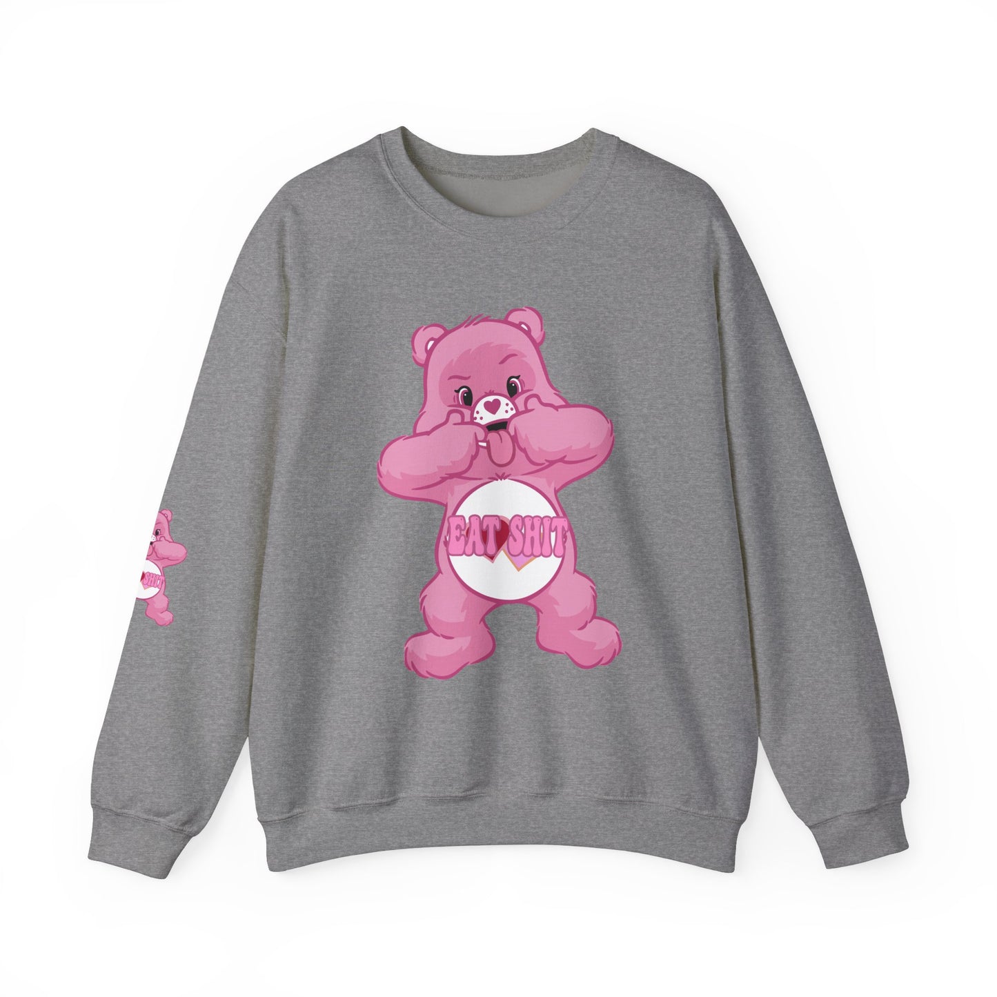 Eat Shit Curse Care Bear Unisex Heavy Blend™ Crewneck Sweatshirt - MKcreativeprints