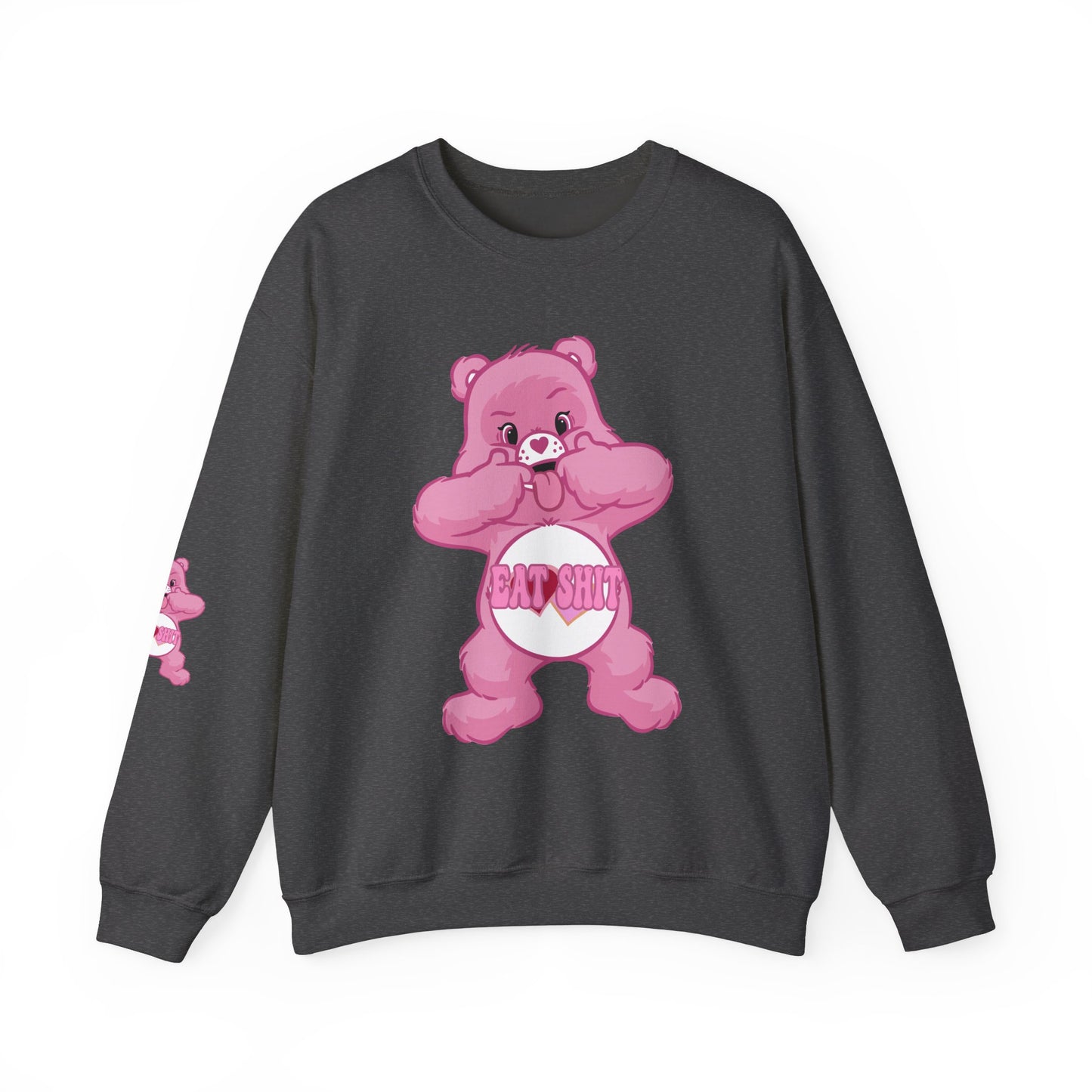 Eat Shit Curse Care Bear Unisex Heavy Blend™ Crewneck Sweatshirt - MKcreativeprints