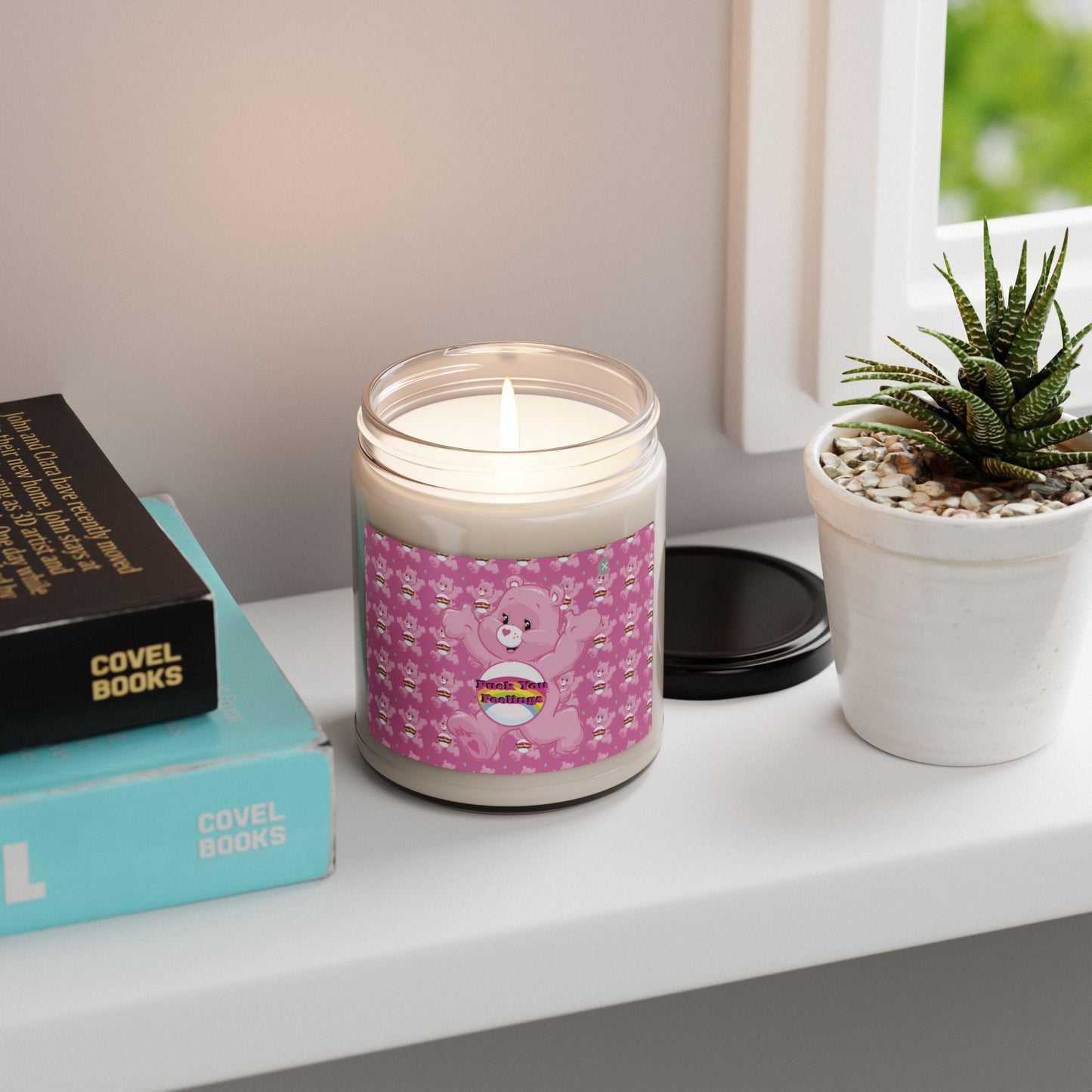 F You Feelings Curse Care Bear Scented Soy Candle, 9oz - MKcreativeprints