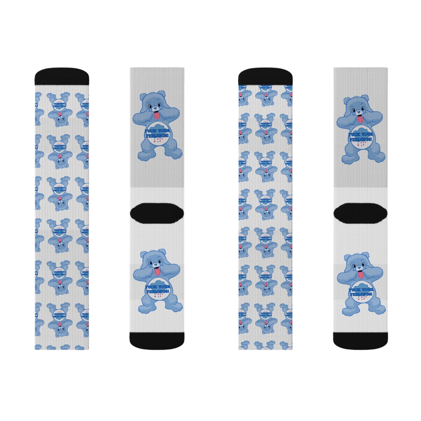 NO F@CKS to Give Sublimation Socks - MKcreativeprints