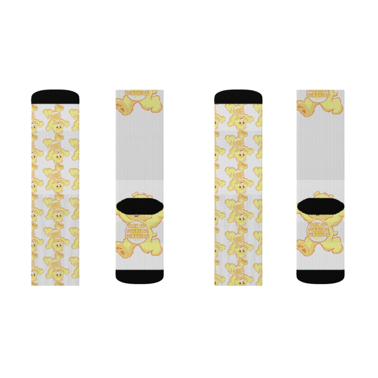 Ray of F@cken Sunshine Sublimation Socks - MKcreativeprints