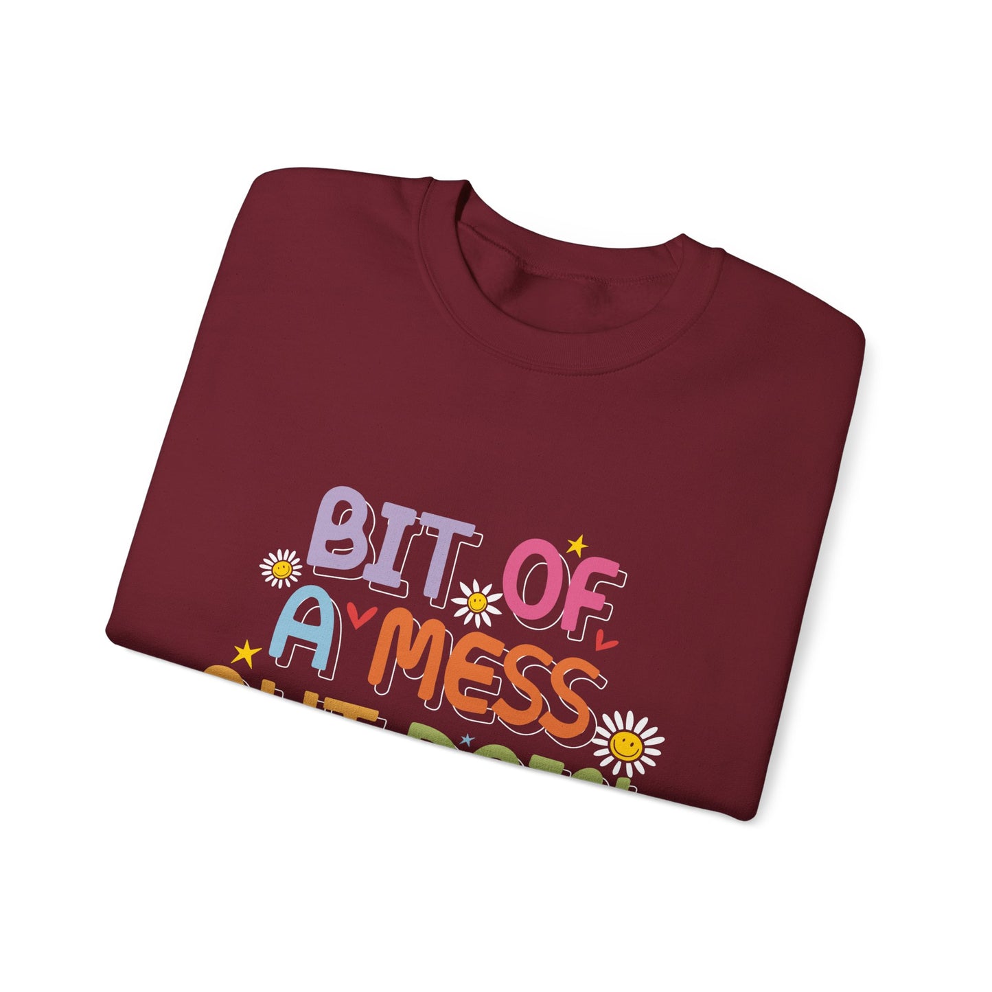 Bit of a Mess but doing my best Unisex Heavy Blend™ Crewneck Sweatshirt - MKcreativeprints