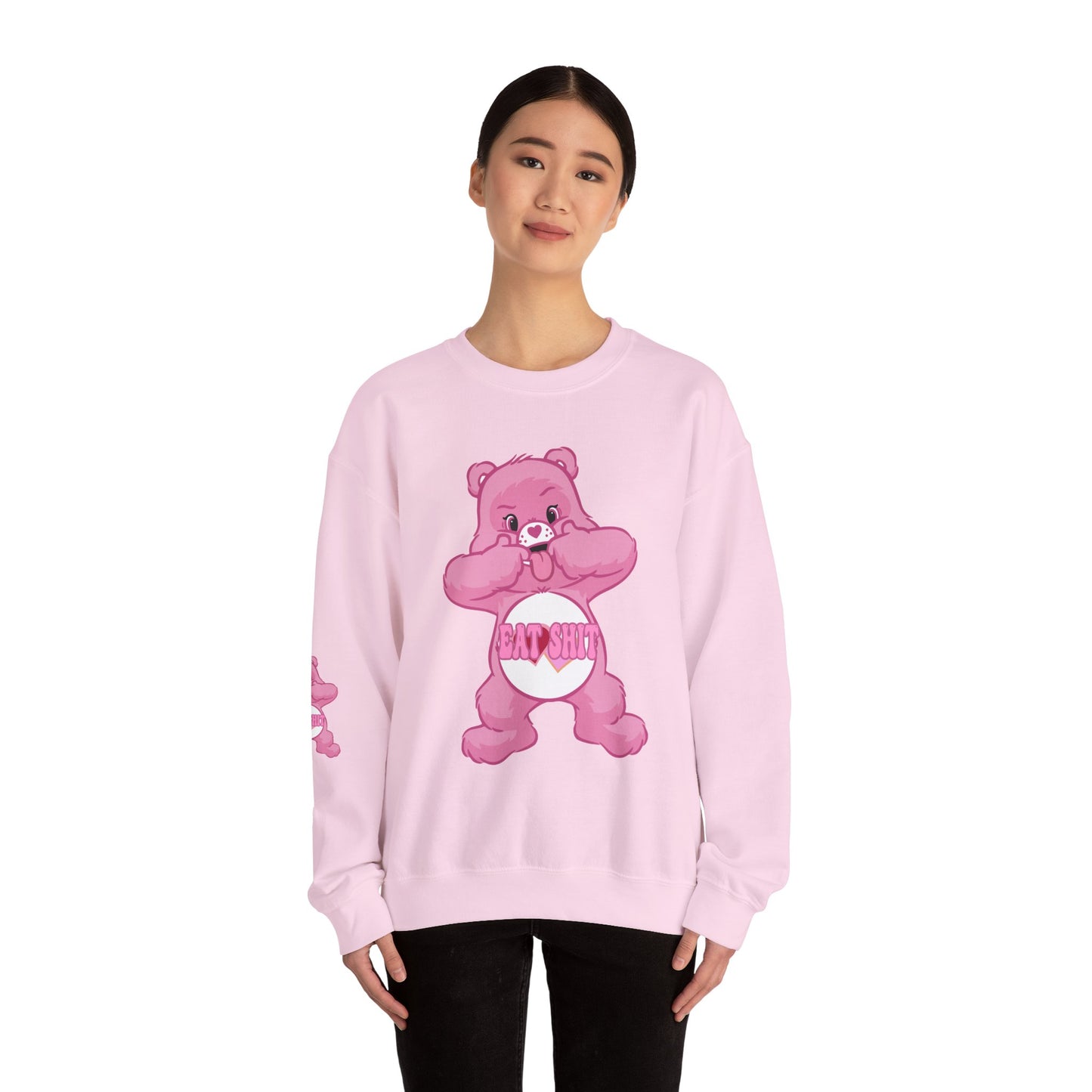 Eat Shit Curse Care Bear Unisex Heavy Blend™ Crewneck Sweatshirt - MKcreativeprints