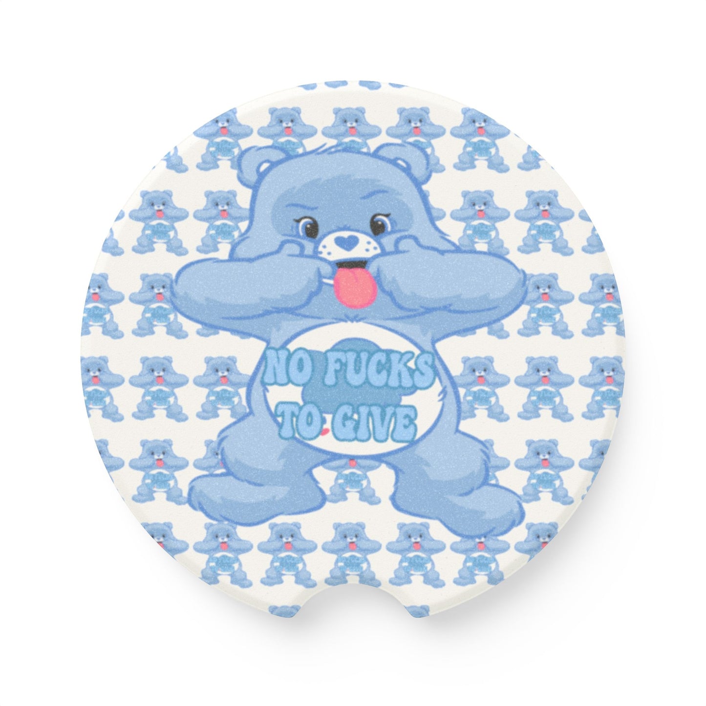 NO F@CKS to Give Soapstone Car Coaster - MKcreativeprints