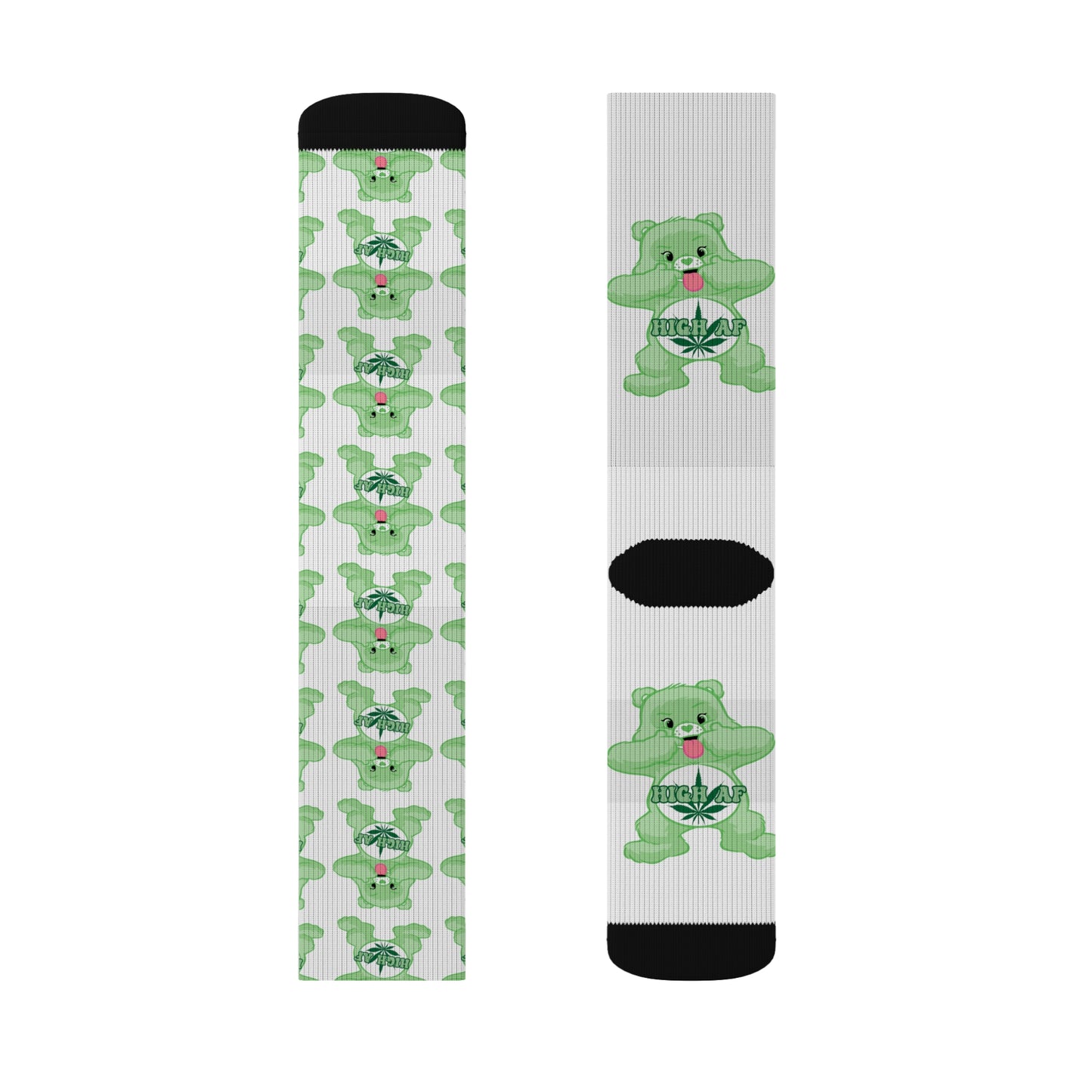 High AF Custom Bear Sublimation Socks - MKcreativeprints