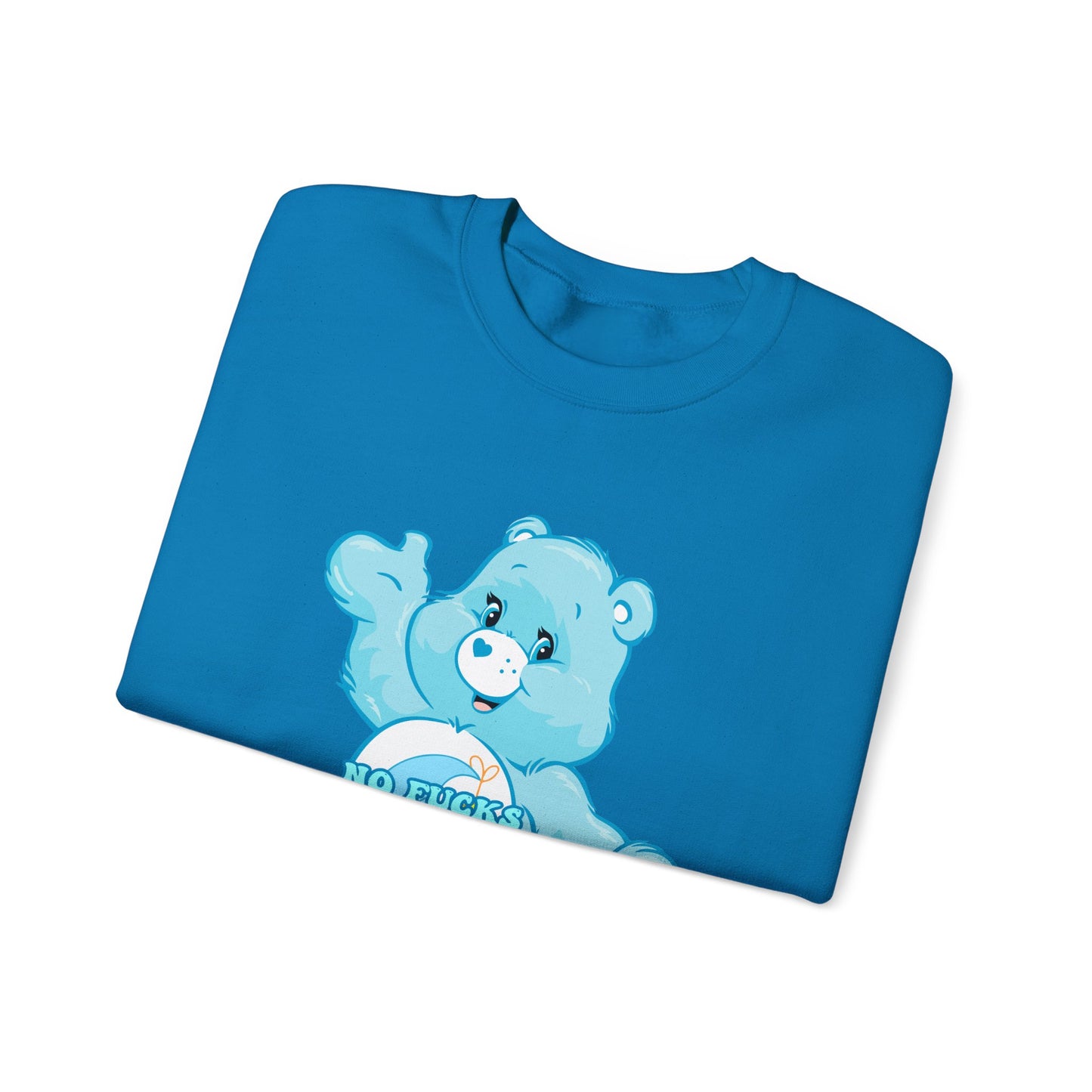 No Fucks to Give Swear Curse Care Bear Unisex Heavy Blend™ Crewneck Sweatshirt - MKcreativeprints