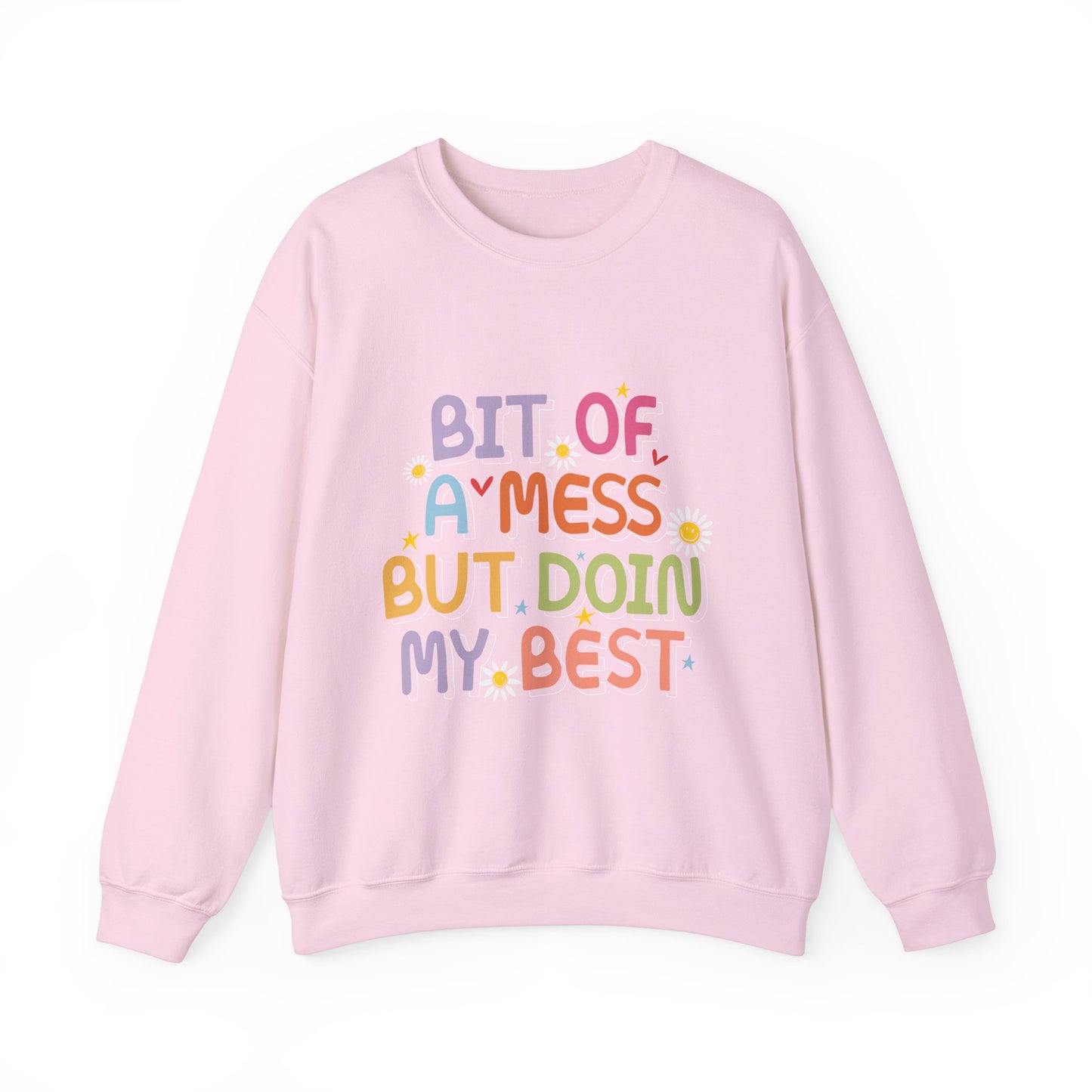Bit of a Mess but doing my best Unisex Heavy Blend™ Crewneck Sweatshirt - MKcreativeprints