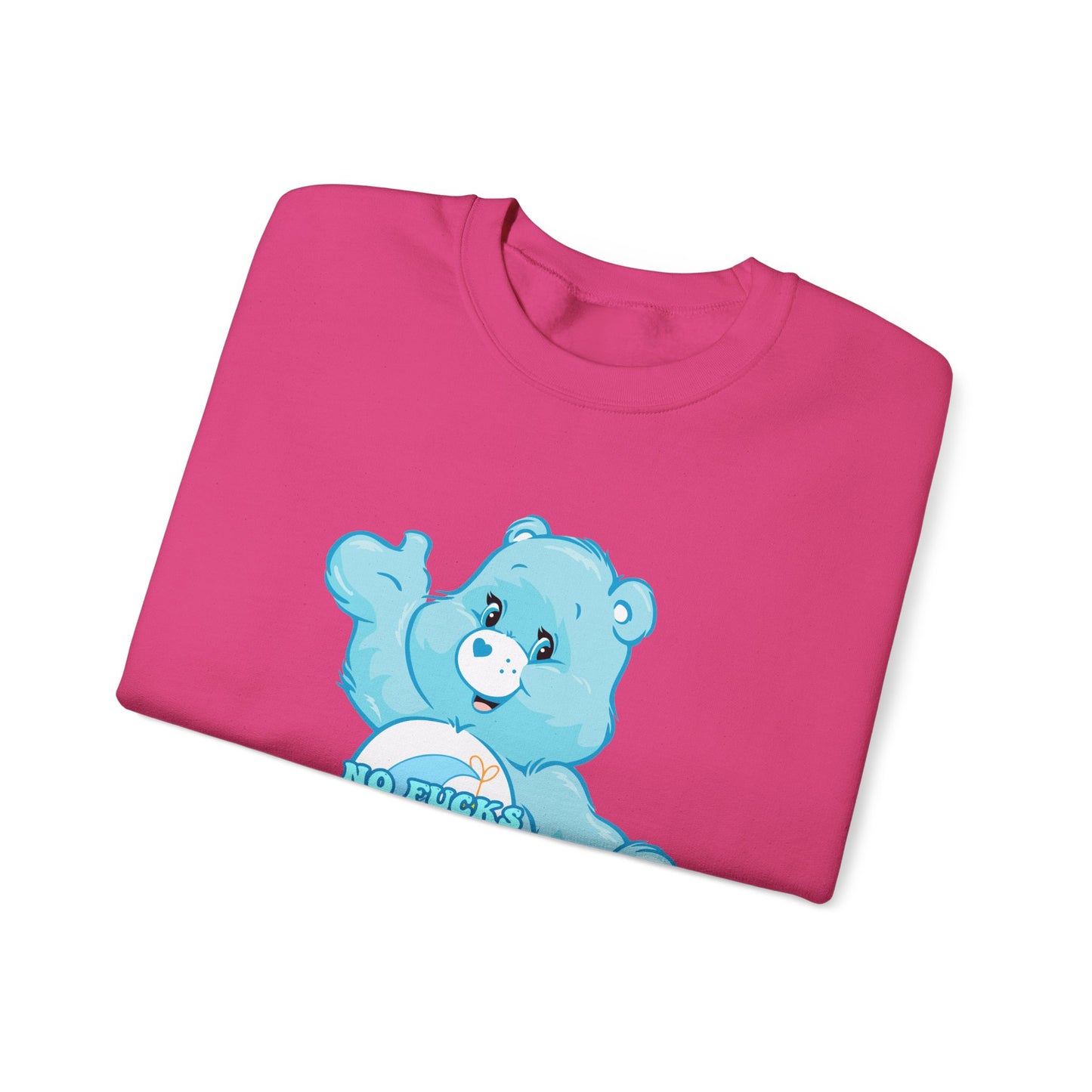 No Fucks to Give Swear Curse Care Bear Unisex Heavy Blend™ Crewneck Sweatshirt - MKcreativeprints