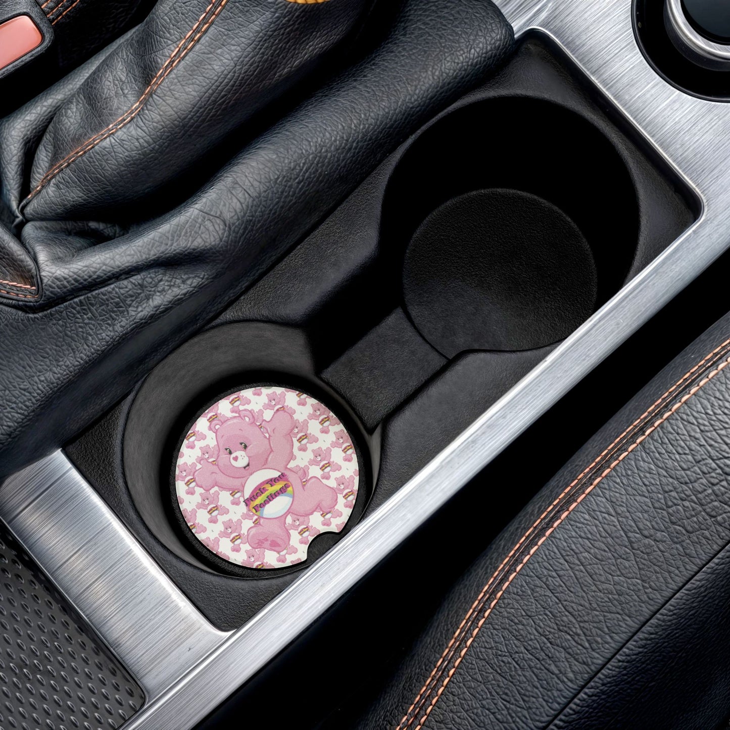 F You Feelings Curse Care Bear Soapstone Car Coaster - MKcreativeprints