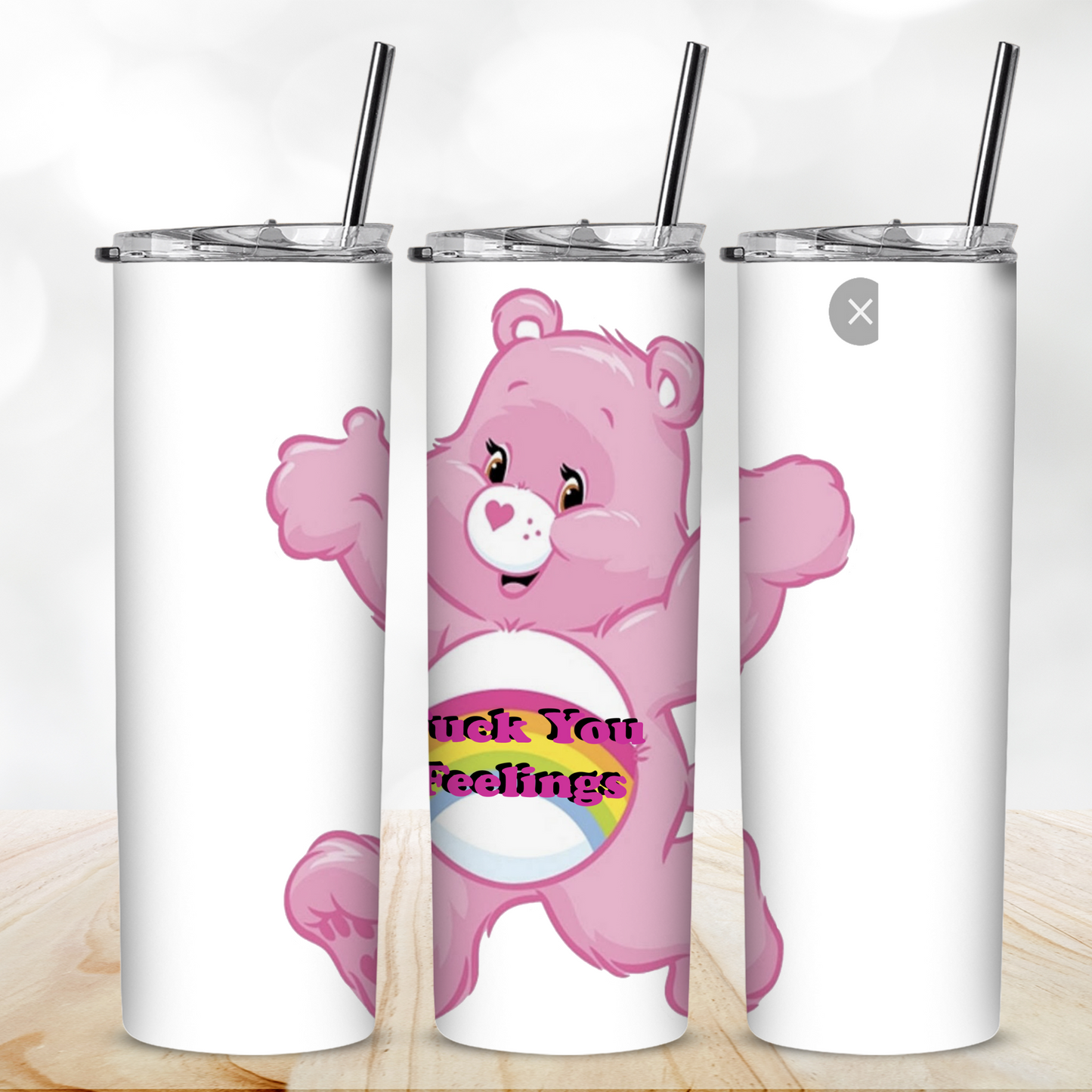 Custom 20oz & 40oz Tumbler, Curse Care Bear Tumbler - MKcreativeprints