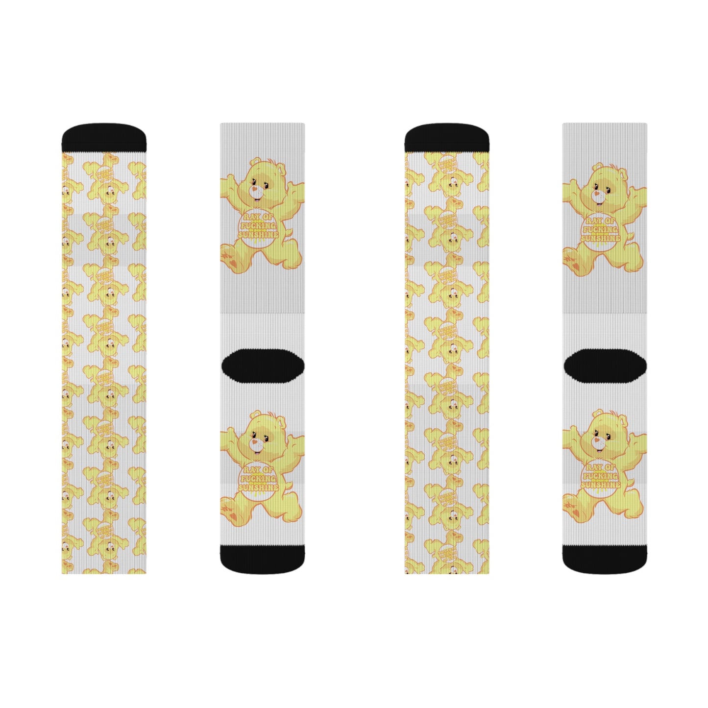 Ray of F@cken Sunshine Sublimation Socks - MKcreativeprints