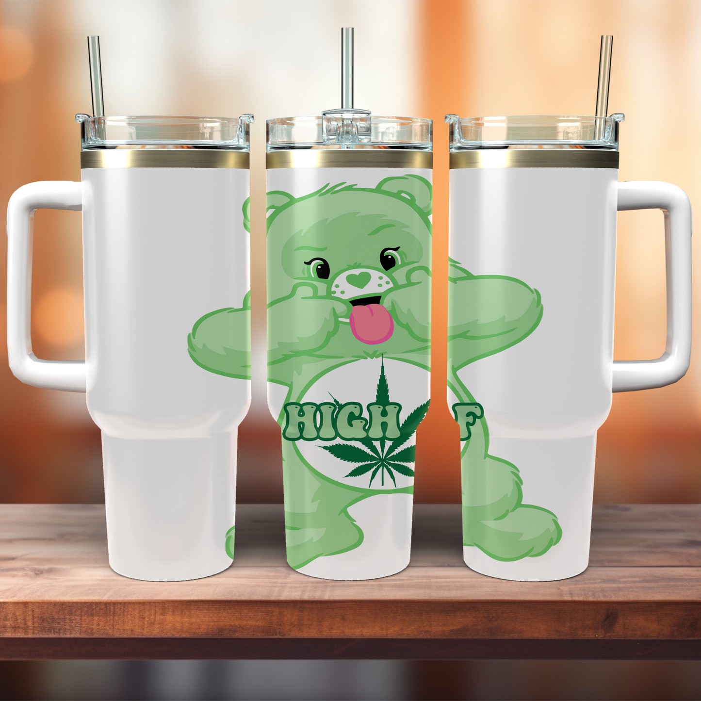 Custom 20oz & 40oz Tumbler, Curse Care Bear Tumbler - MKcreativeprints