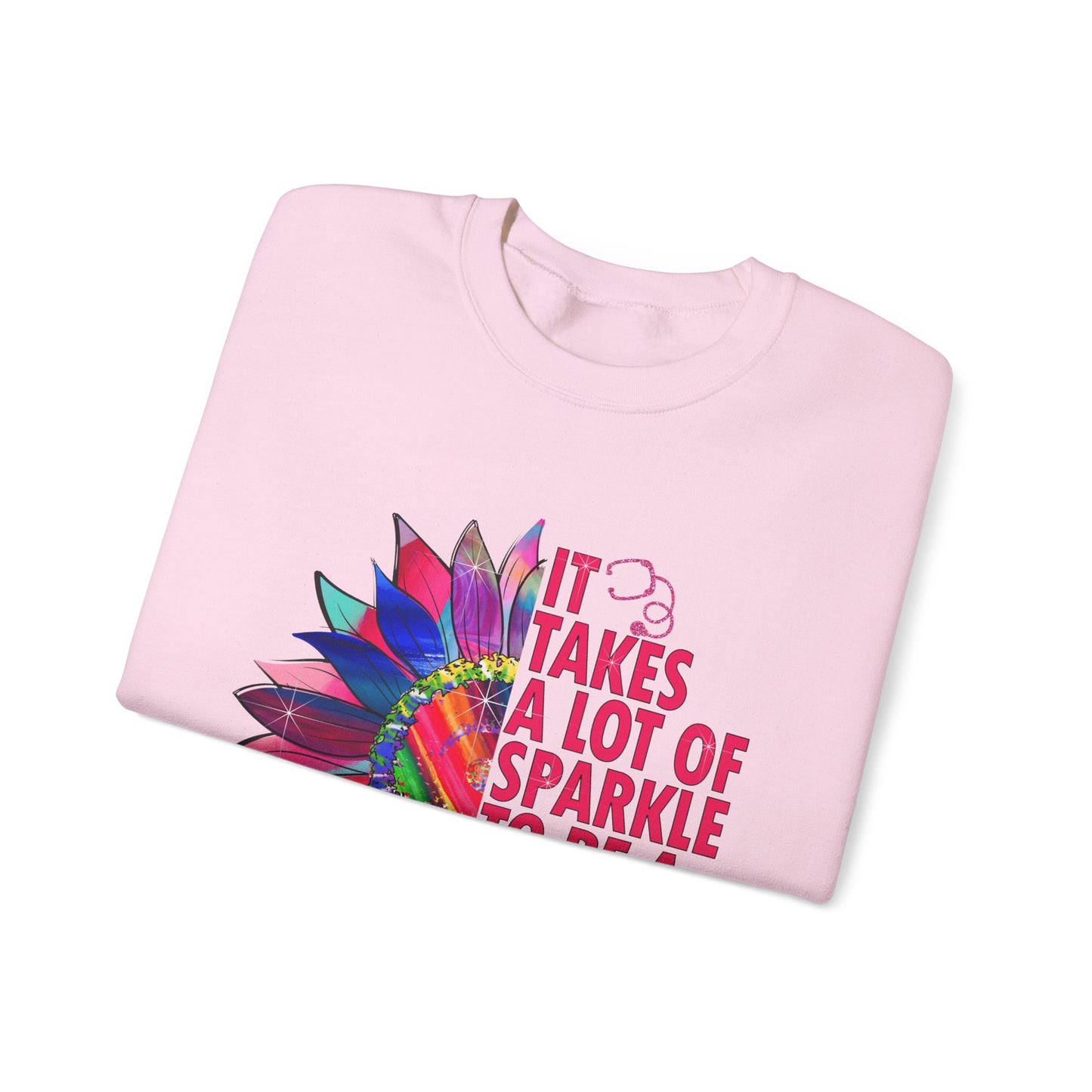 Personalized Sparkle Pediatric Nurse Sweatshirt with Custom Name - MKcreativeprints