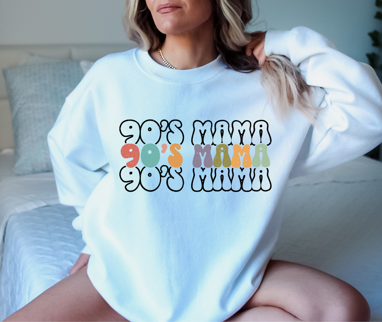 90's Mama Crewneck Sweatshirt - MKcreativeprints