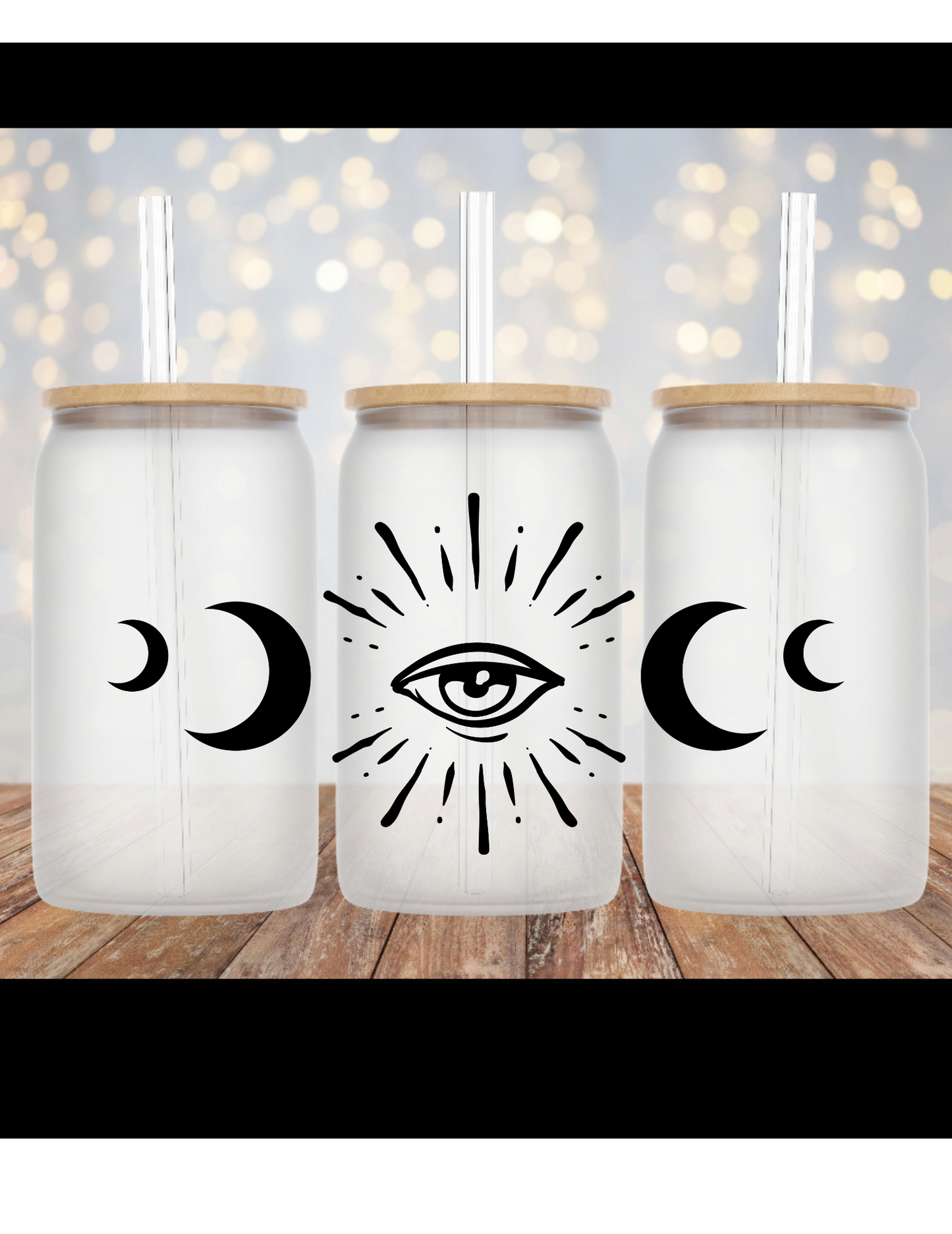 Eye/ Moon Celestial Libbey Tumbler - MKcreativeprints