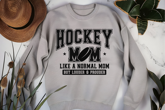 Hockey Mom Loud & Proud Crewneck - MKcreativeprints