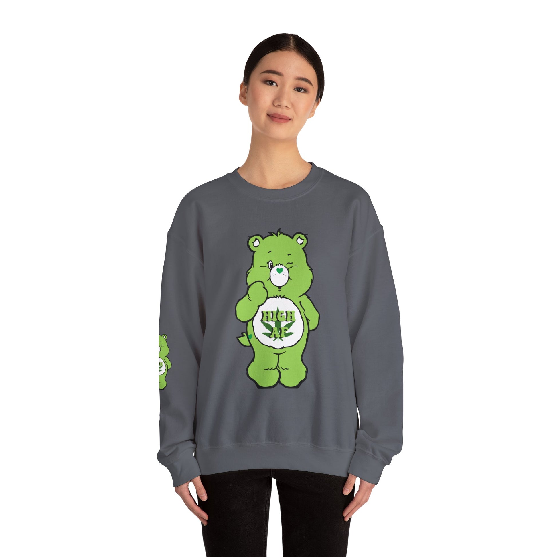 Care Bear High AF Unisex Heavy Blend™ Crewneck Sweatshirt - MKcreativeprints