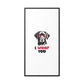 Black Lab Dog I Woof You Matte Canvas, Framed (Multi-color) - MKcreativeprints