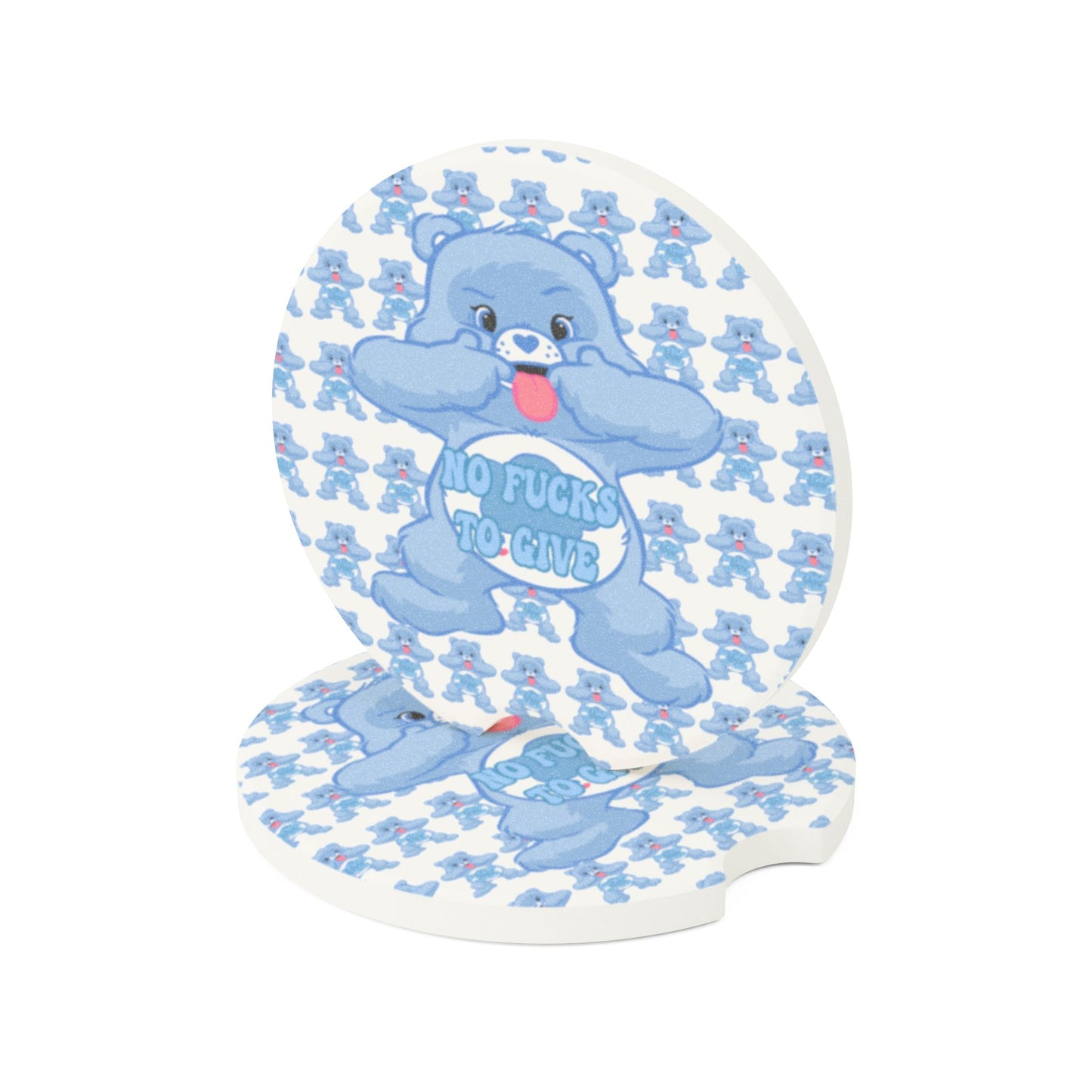 NO F@CKS to Give Soapstone Car Coaster - MKcreativeprints