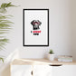 Black Lab Dog I Woof You Matte Canvas, Framed (Multi-color) - MKcreativeprints